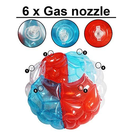 SUNSHINEMALL SUNSHINEMALL 2 PC Sumo Balls for Adult, Inflatable Body Ball Sumo Balls Bopper Toys, Heavy Duty PVC Vinyl Kids Adults Physical Outdoor Active Play (36 INCH Red Pure Blue)