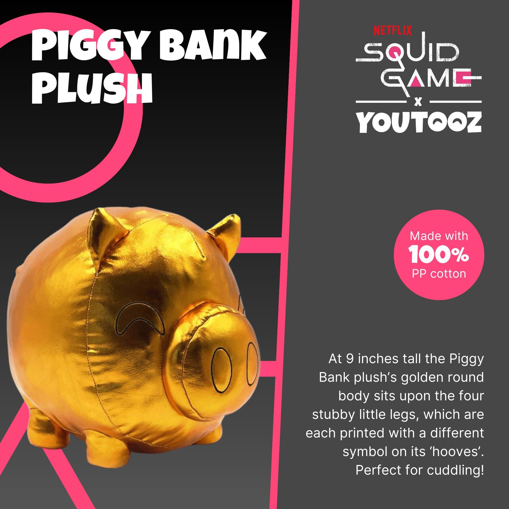 You Tooz Youtooz Piggy Bank 9\" Inch Plush, Official Licensed Plush from TV Show Squid Game Squid Game Collection