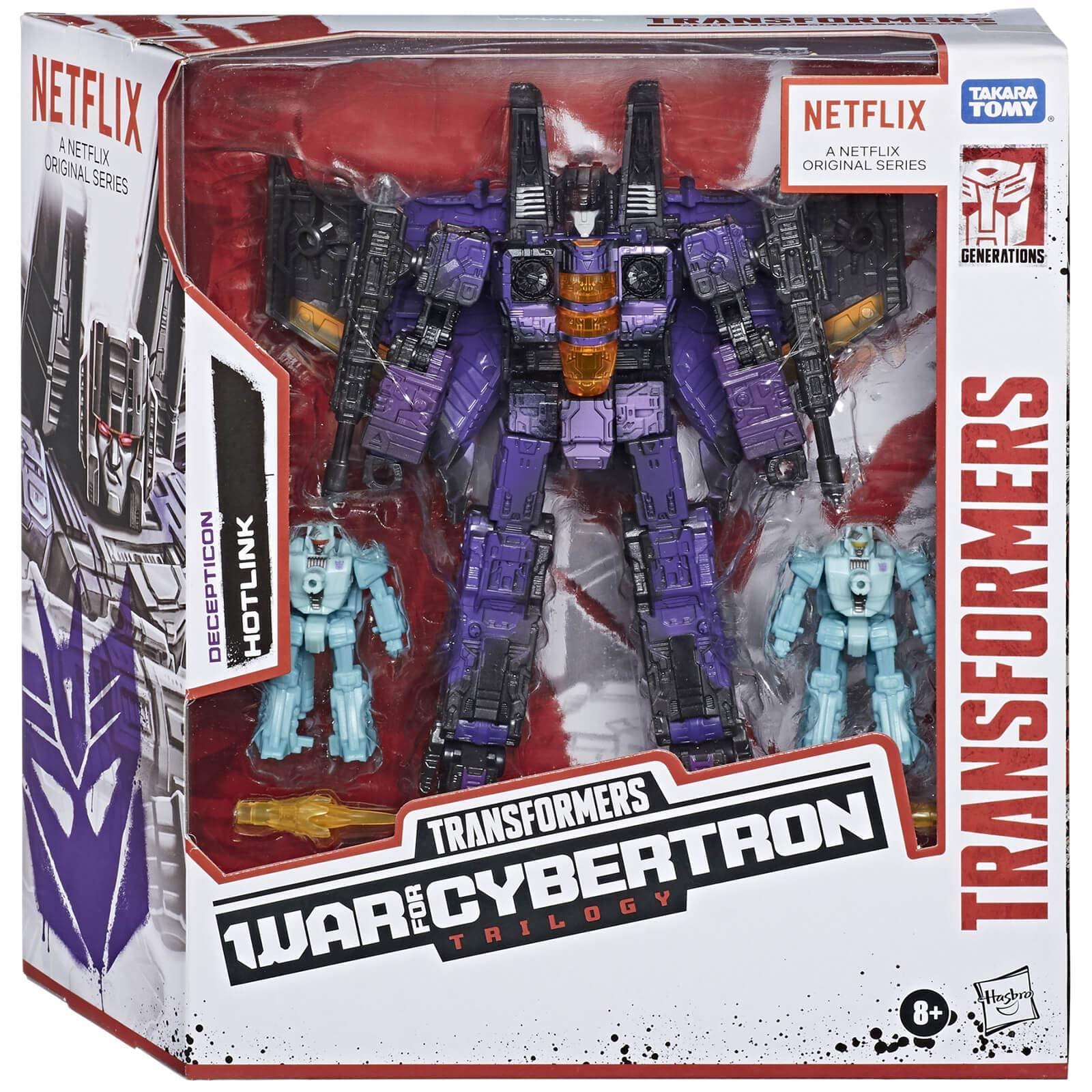 Transformers Transformers Netflix War for Cybertron Trilogy Voyager Class Hotlink Battle 3-Pack with Heatstroke and Heartburn