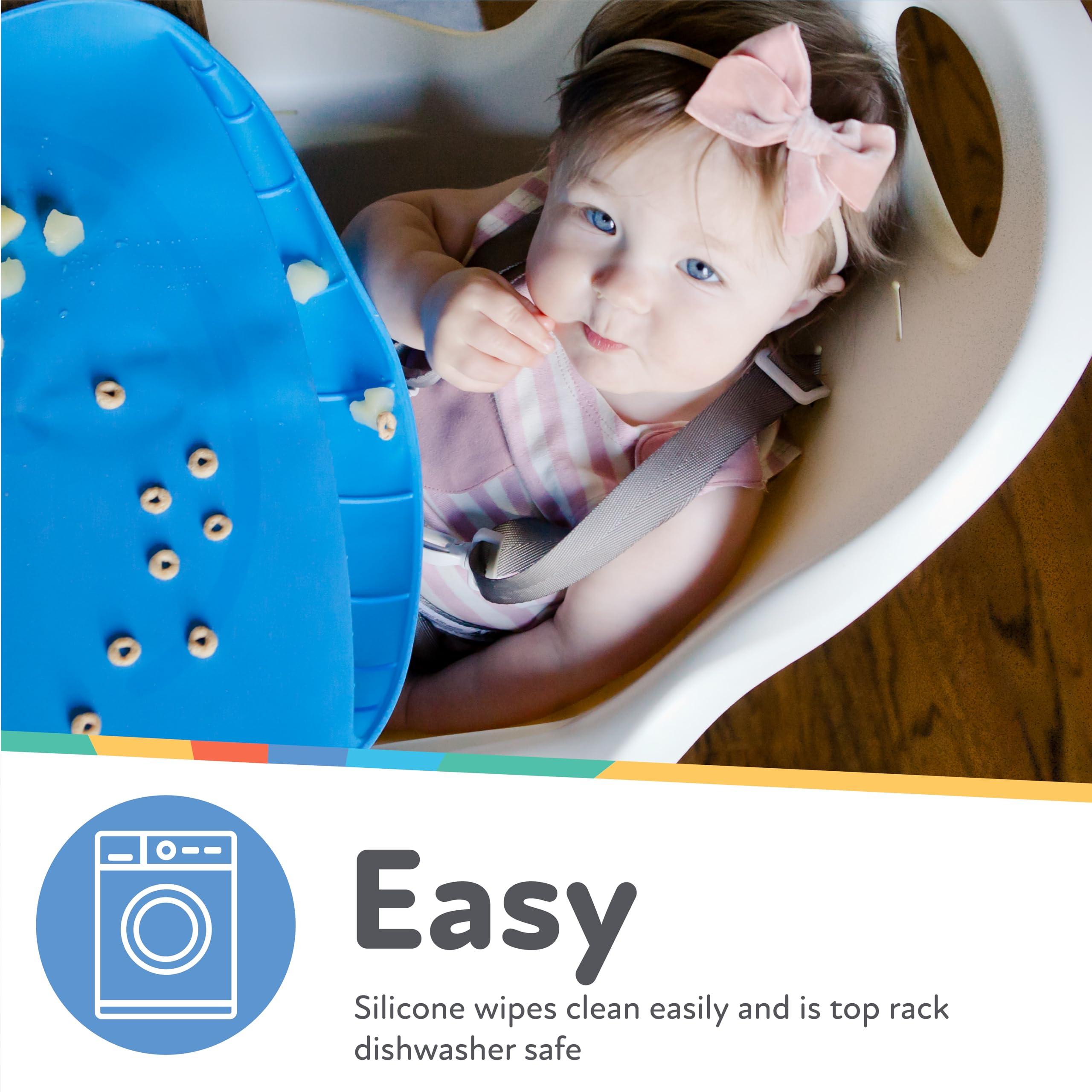 Nuby Nuby Sure Grip Miracle Frog Mat with Food Pouch - Toddler Suction Plate - 6+ Months - Aqua