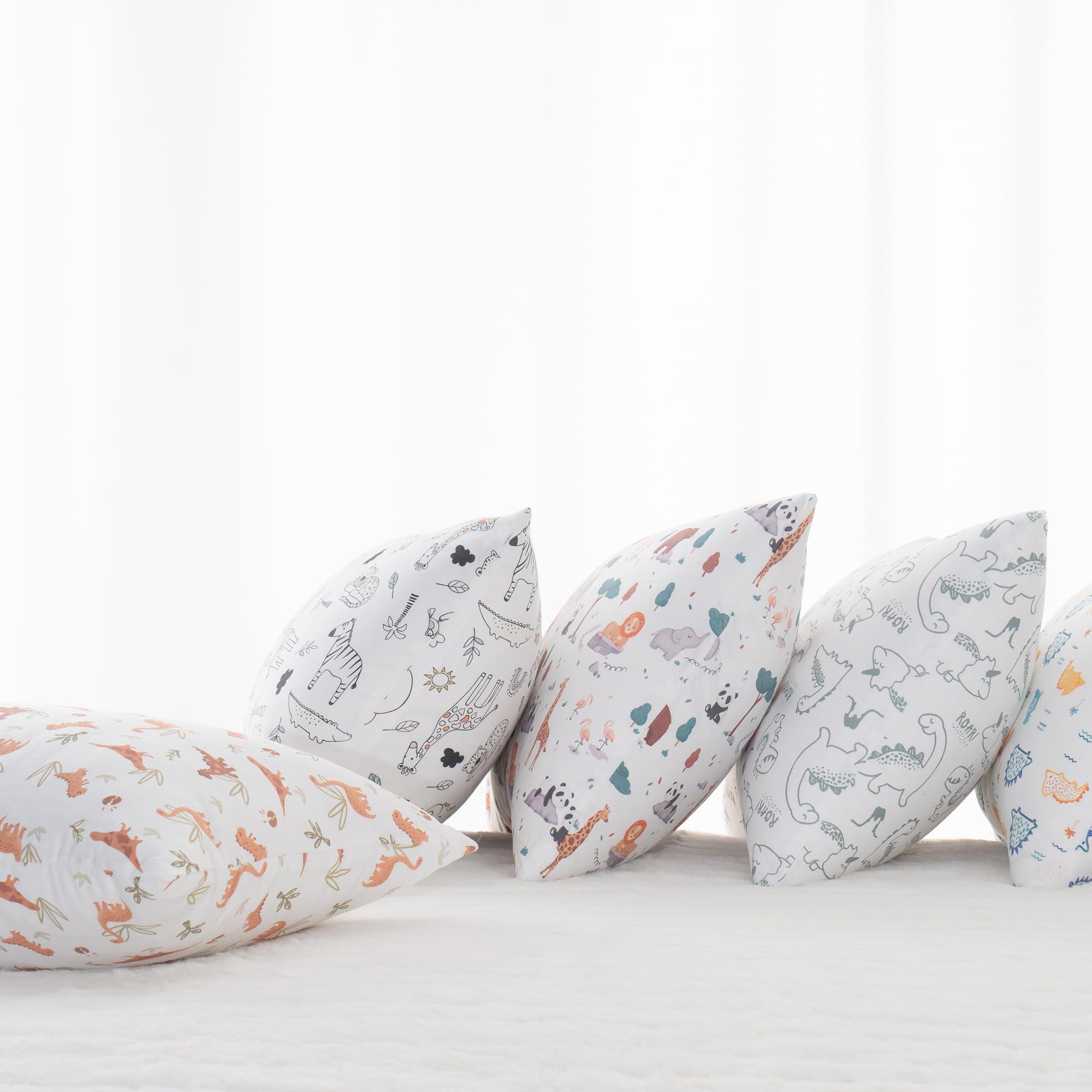 Bunnikins & Clover Bunnikins & Clover Toddler Pillows with Pillowcase, 13"x18" Soft Cotton Kid Pillows for Sleeping, Bedding Small Pillow for Boys and Girls Aged 2-5 Years