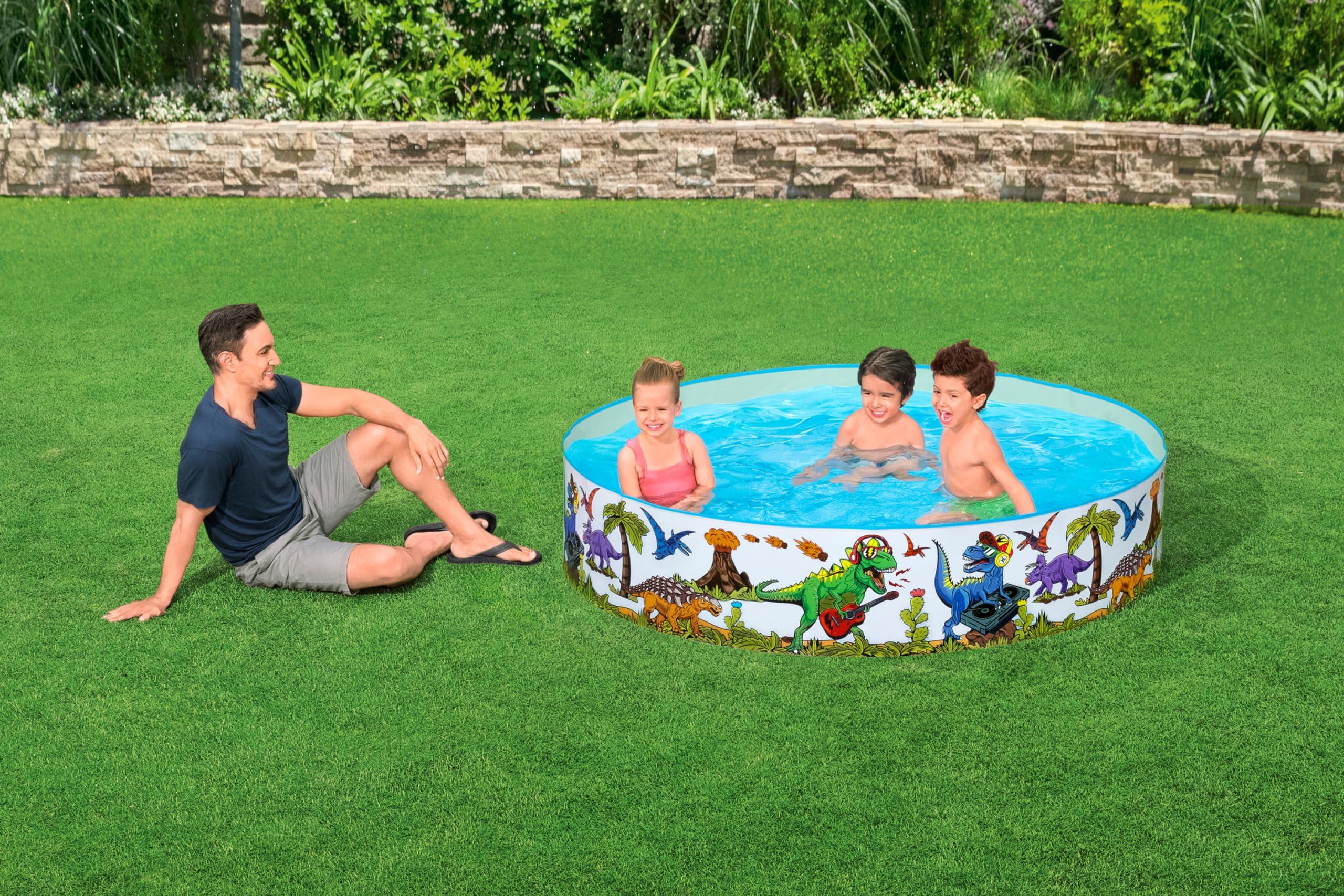 Bestway Bestway| Dinosaur Paddling Pool, Kiddie Swimming Pool, Inflatable Above Ground Pool, Outdoor Garden Pool, 183cm x 38cm