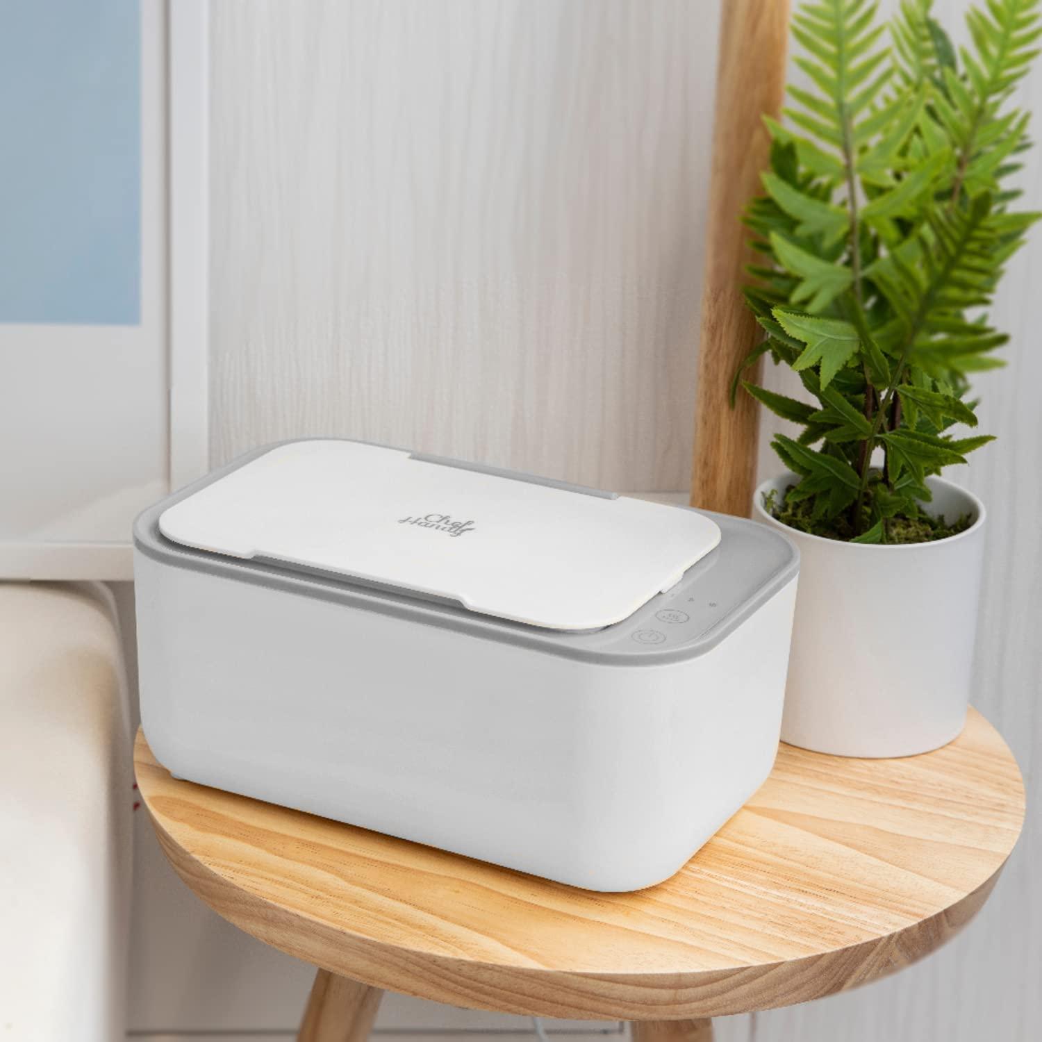 chefhandy Baby Wipe Warmer, Wipe Warmer and Baby Wet Wipes Dispenser, Smart Precise Temperature Control Large Capacity Evenly Overall Heating Silence, Wipes Warmer for Babies Portable Wipe Warmer (White)