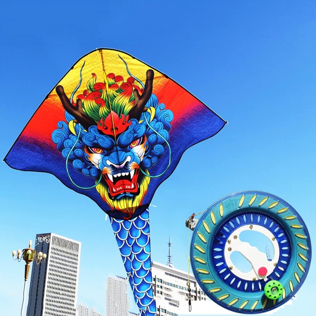 XLTTY Kites Large Chinese Dragon Kite,Extremely Easy to Fly Kite,Easy to AssembleBest Kite for Beginnerfor The Beach/Kite Party/Field/Park (Size : 40m+400m line)