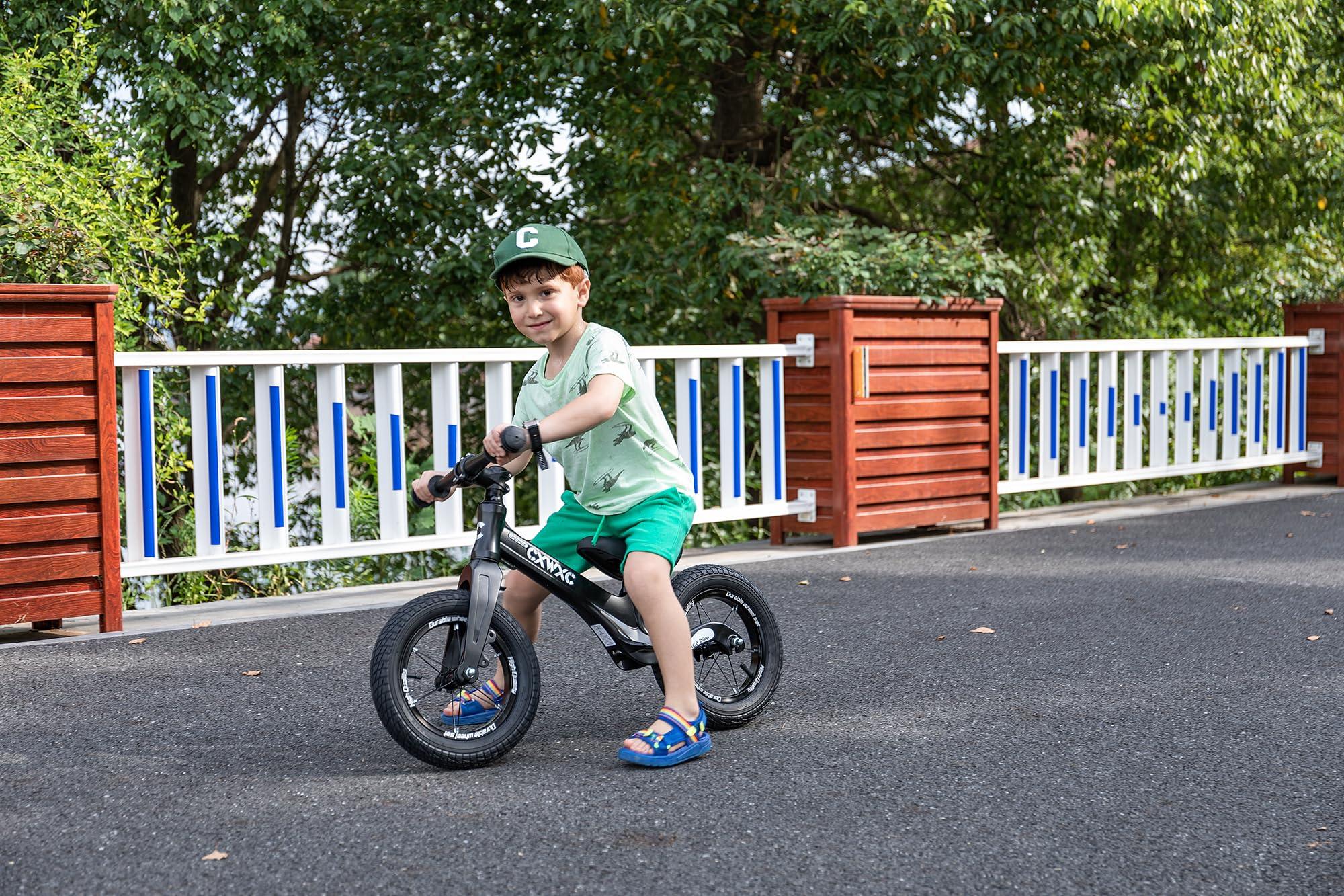 CXWXC CXWXC 12\" Toddler Balance Bike - Ages 24 Months to 5 Years - Kids Push Balance Bike with Footrest, No Pedal Training Bicycle - Birthday Gifts for Girls & Boys
