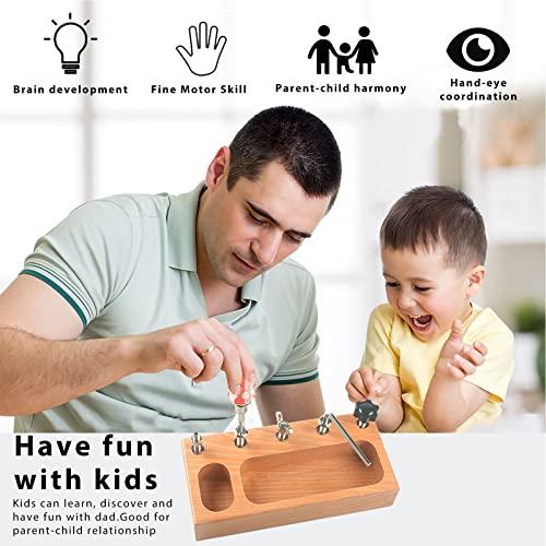 MEROCO MEROCO Montessori Screw Driver Board for Kids Montessori Materials Basic Skills Educational Learning Toys for 3 4 5 Year Old Kids Toddlers Sensory Montessori Toy Preschool Classroom Fine Motor Skills