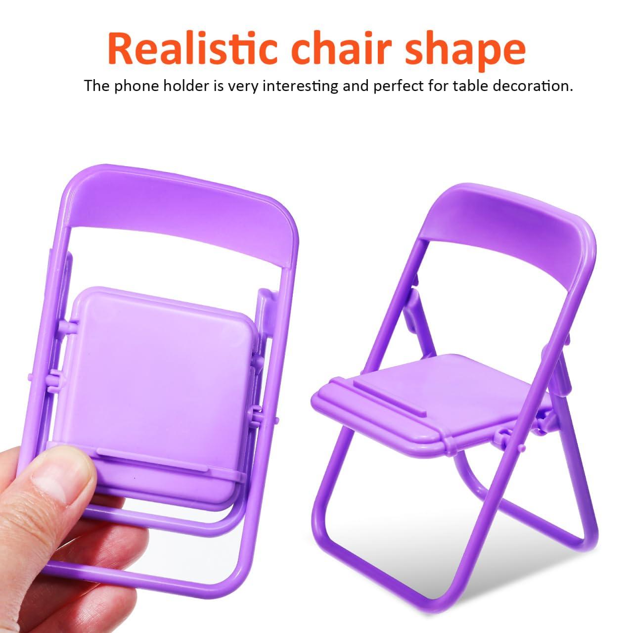 BESTOYARD BESTOYARD 30 Pcs Mini Foldable Chairs Dollhouse Folding Chairs Phone Holder Mini Chair Stand Party Favors