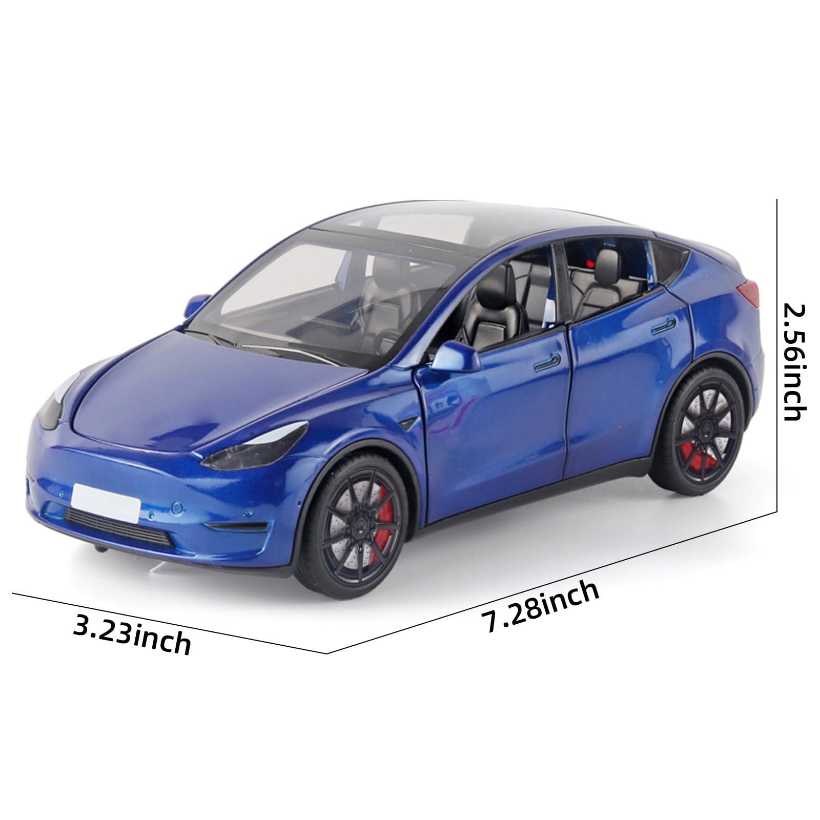 OANMYJJO OANMYJJO Toy Cars Y 1/24 Zinc Alloy Diecast Metal Model Car, Pull Back Toy Model with Light and Music, Suitable for Children Aged 3 and Above as Gifts(Blue)