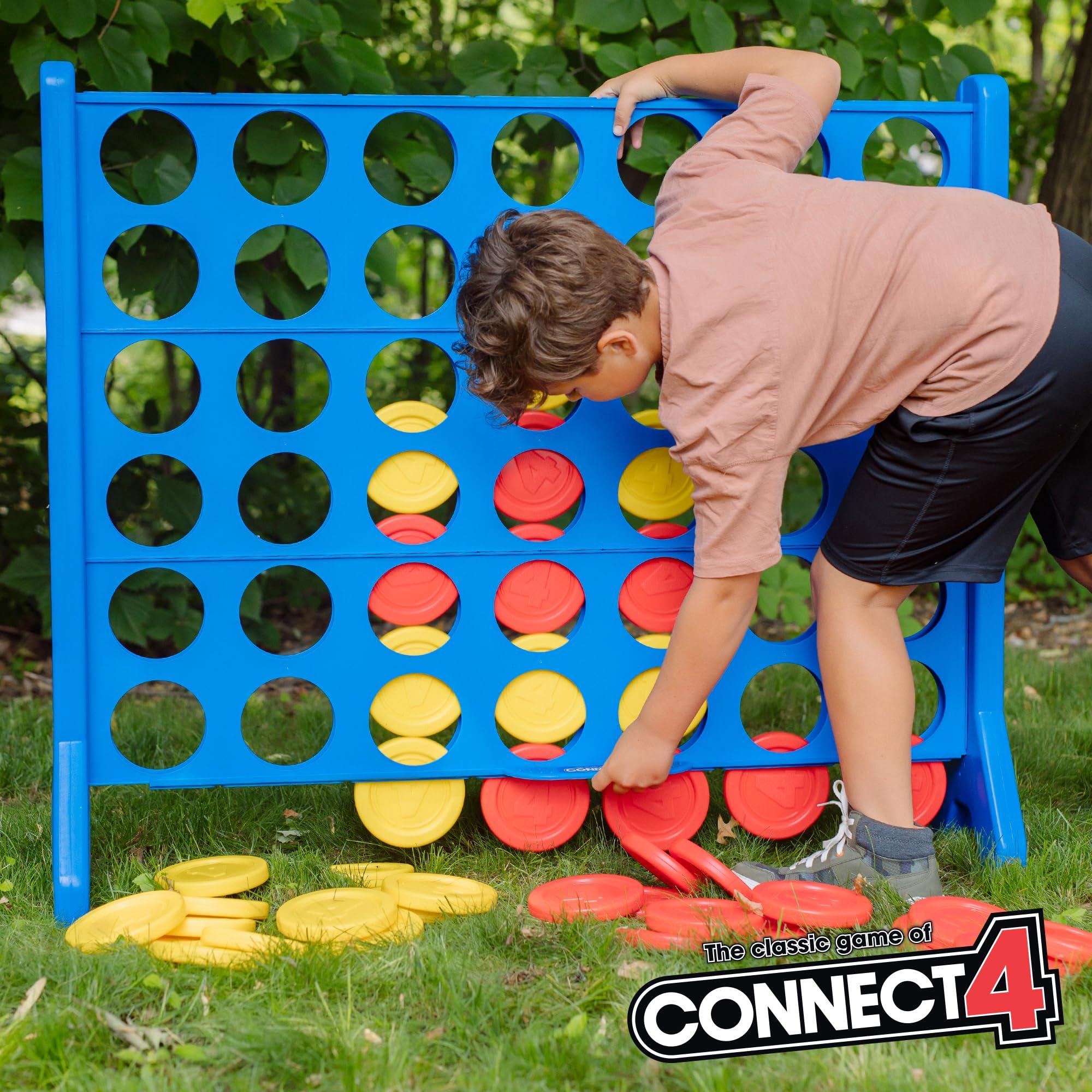 EastPoint Sports Giant Connect 4: Hasbro\'s Original Connect4 Game Super-Sized - 46.5 inch All-Weather Official Four in a Row Board Game - Indoor or Outdoor Connect4 Fun for Adults and Family