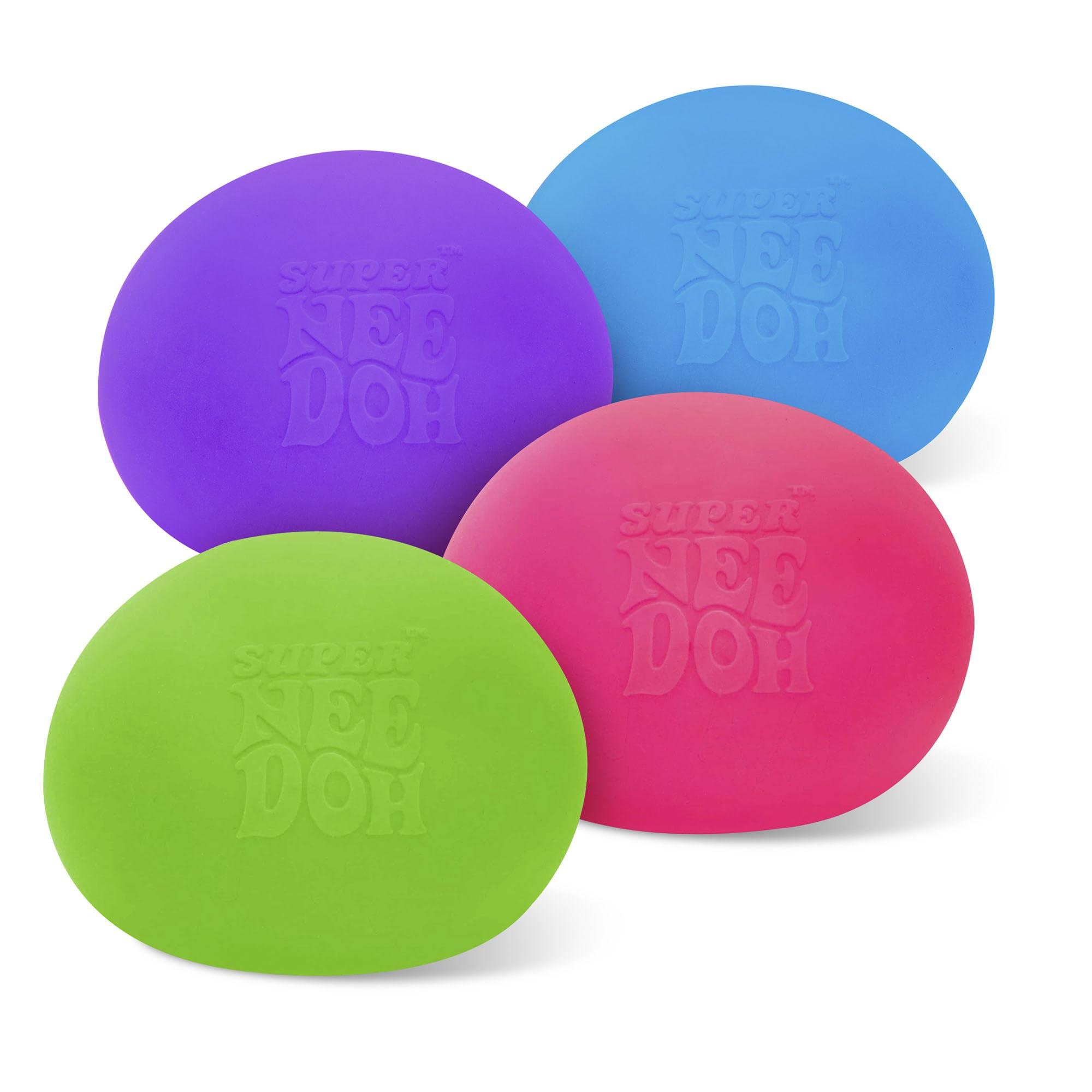Schylling Schylling Brand Original Super Nee Doh Stress Ball Fidget Toy - Huge 4.5\" in Diameter - Jumbo Squishy Squeezy Fun - Colors Assorted - Ages 3+