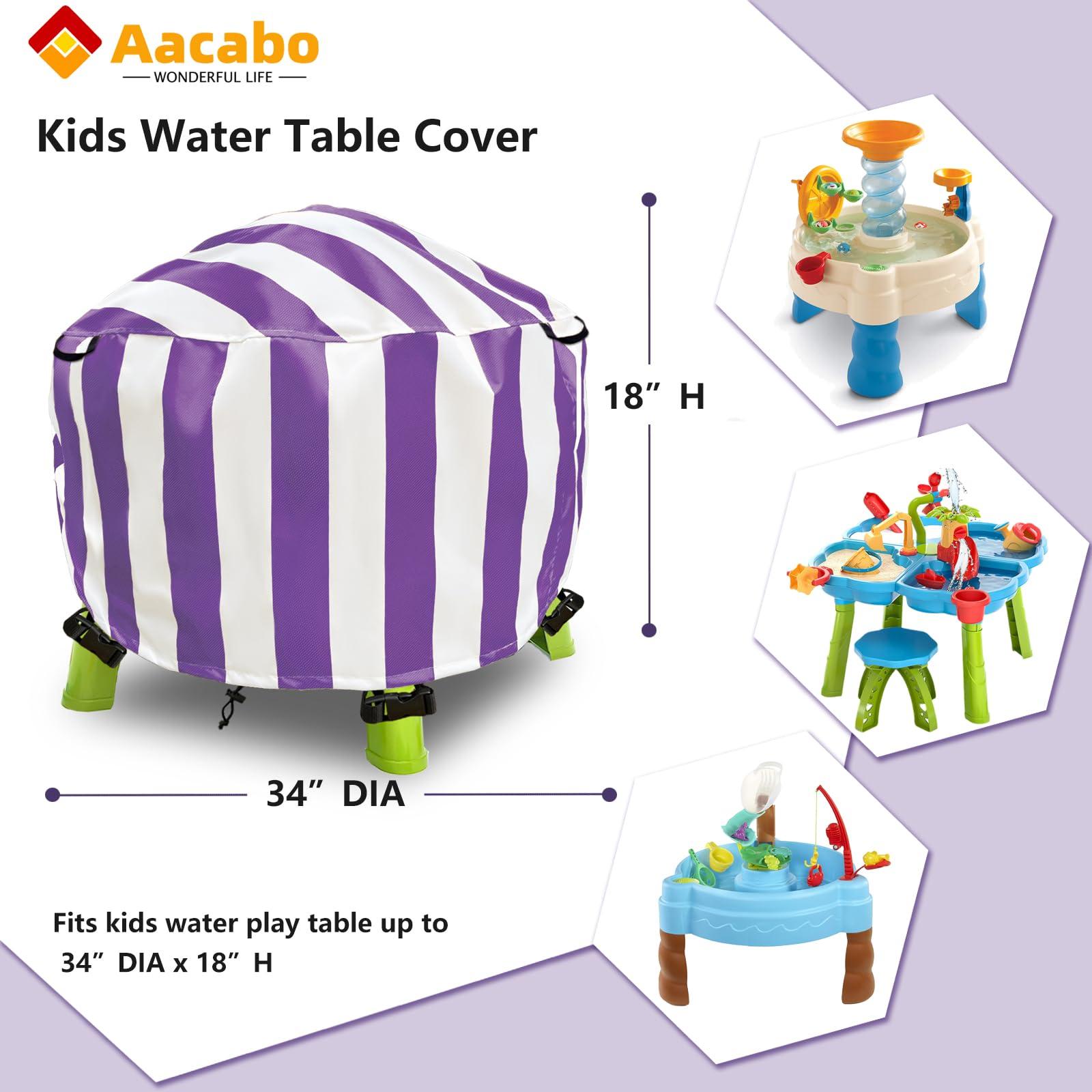 Aacabo Aacabo Kids Water Table Cover Little Tikes Spiralin\' Seas Waterpark Play Table cover Sand Water Table Cover Outdoor Toys Cover 34X34X18 inch-(Cover only)-Purple