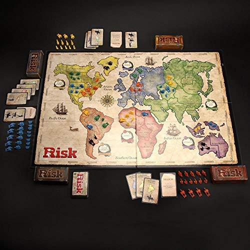 Hasbro Risk Game, Strategy Board Game; Updated Figures Improved Mission Cards; War Crates; for Children Aged 10 and Up, 2-5 Players
