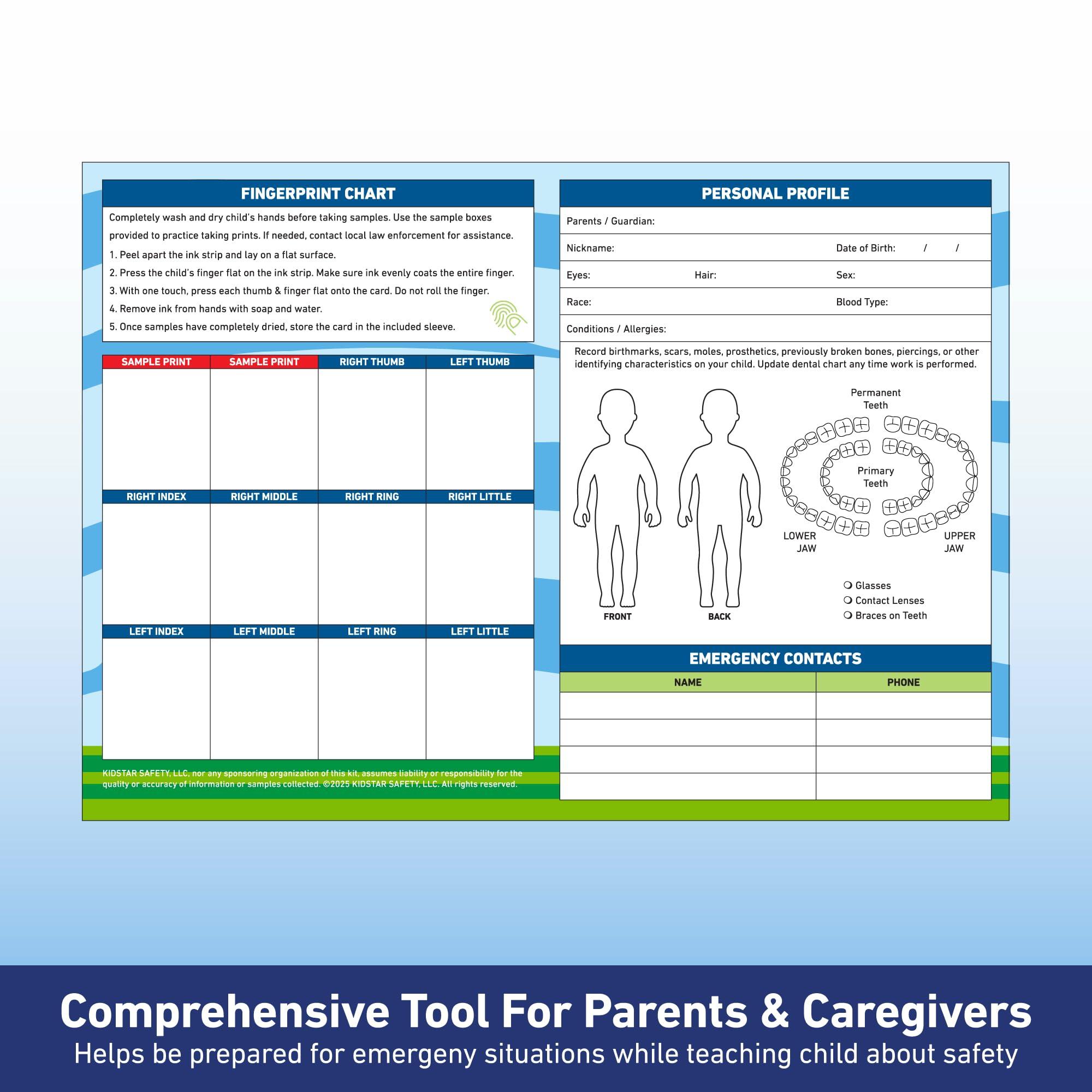 KidStar Safety KidStar Safety Who-I-Am Child ID Kits with Fingerprint & DNA Samples (5 Pack)