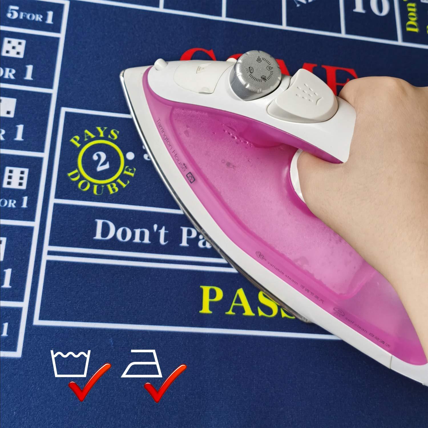 BALIKEN BALIKEN 36x18 Inches Roulette Table Mat & Craps Table Top Casino Felt Professional Grade Mat (Blue, Purple)
