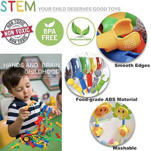 Afomida Stem Kids Building Toys for Ages 6-8 Boys Girls, 125 PCS Building Blocks Games for Boys 3-5, Educational Learning Toys for 3 4 5 6 7 8 Year Old, with Large Storage Box, Ideal Christmas Birthday Gifts