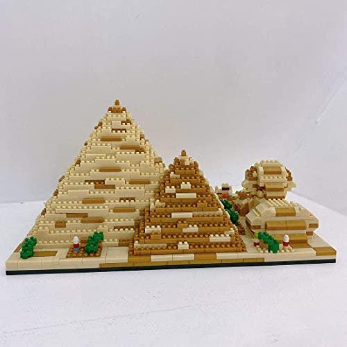 FULHOLPE FULHOLPE Egyptian Pyramids Micro Bricks Mini Building Blocks Set (1,456 Pieces) - World Famous Architectural Model Set Modular Building Kit