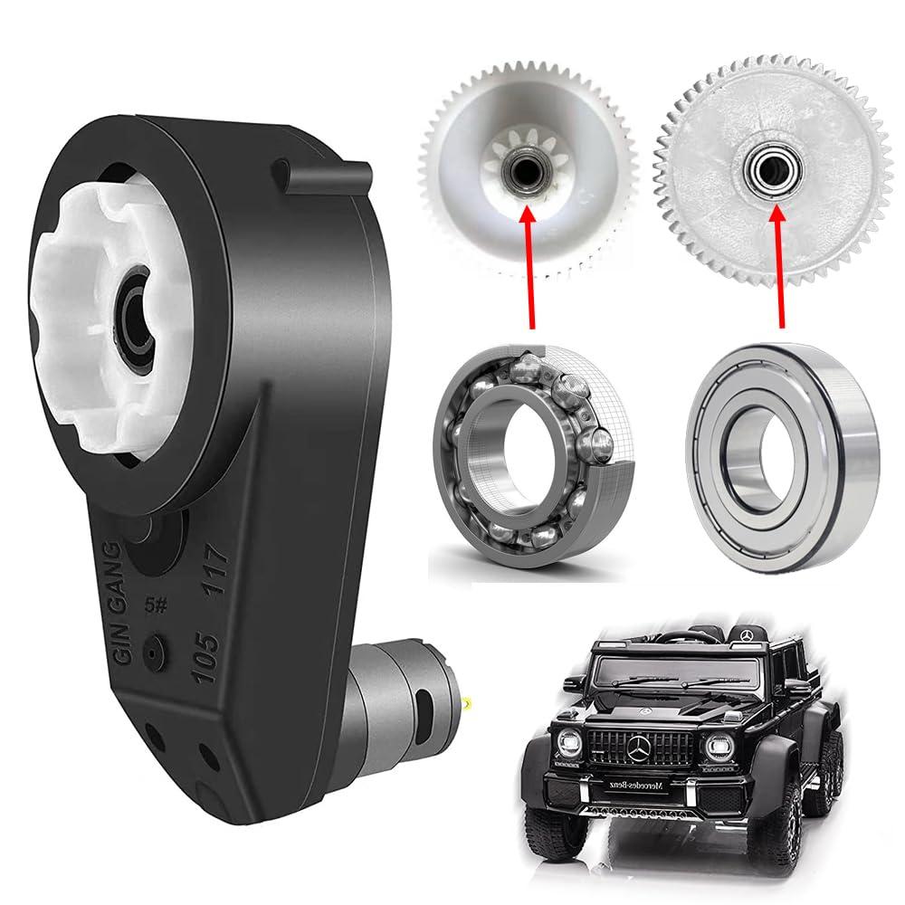 JRRXM 550 40000RPM Gearbox with 12V Motor for Power Wheels Motor Upgrade,RS550 12 Volt DC Motor High Speed Match Children\'s Ride On Car