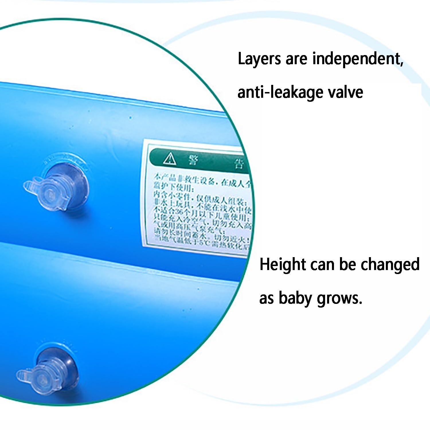 HSPLXYT Inflatable Pool/Large Rectangular Swimming Pool, Kiddie Pools, Thickened Outdoor Pool for Garden Backyard ToddlersVarious Functions, Ball Pool, Sand Pool, Fishing Pool(Size:2.6m)