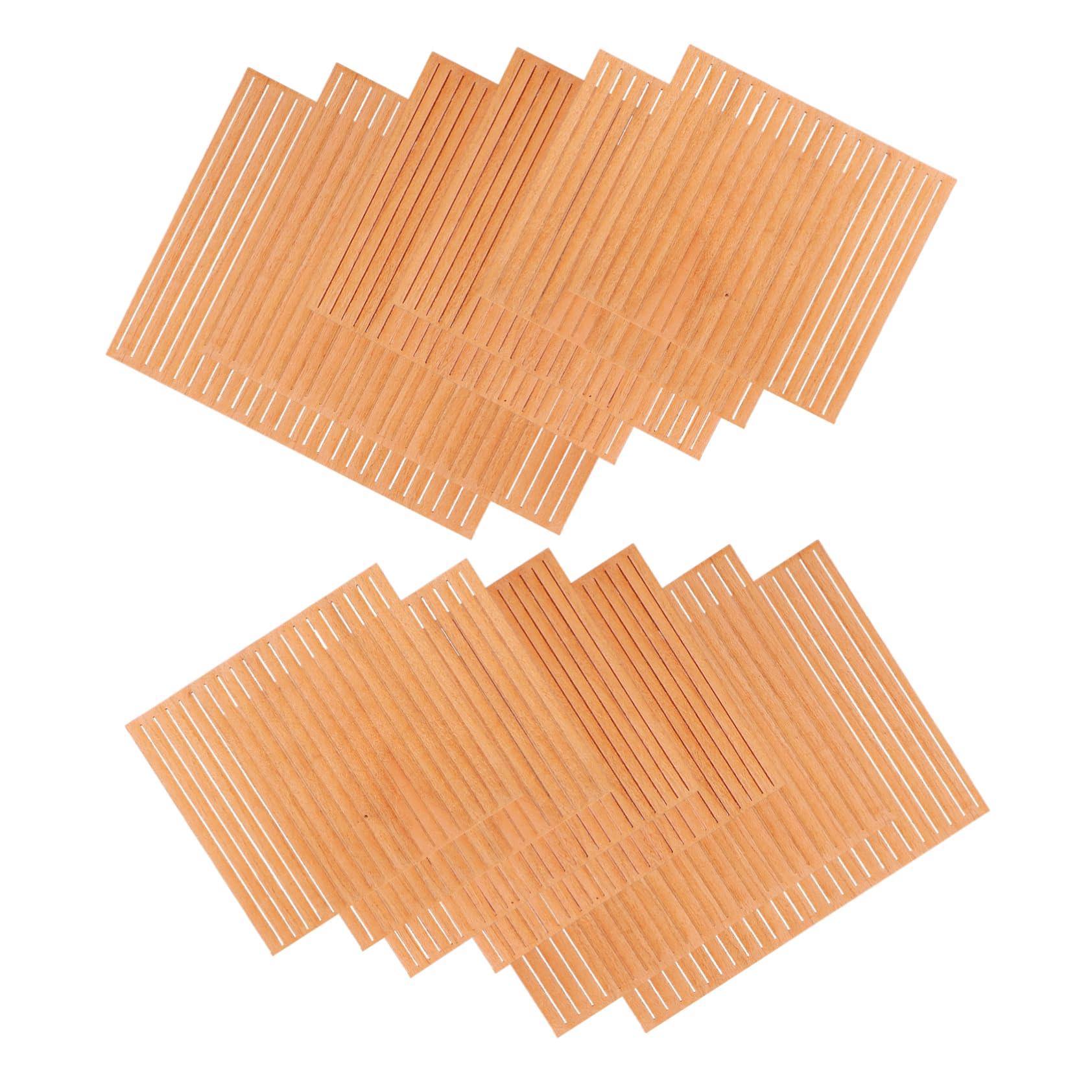 QUMIIRITY QUMIIRITY DIY Boat Model Flooring Material 80pcs Miniature Floorboard Realistic Solid Wood Mini Decking for Craft Projects