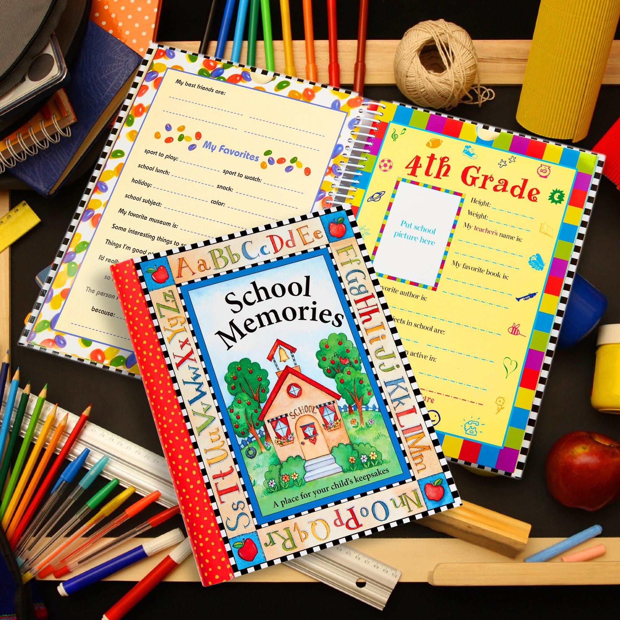 New Seasons Deluxe School Memories Keepsake Photo Album Scrapbook from Preschool Through 12th Grade