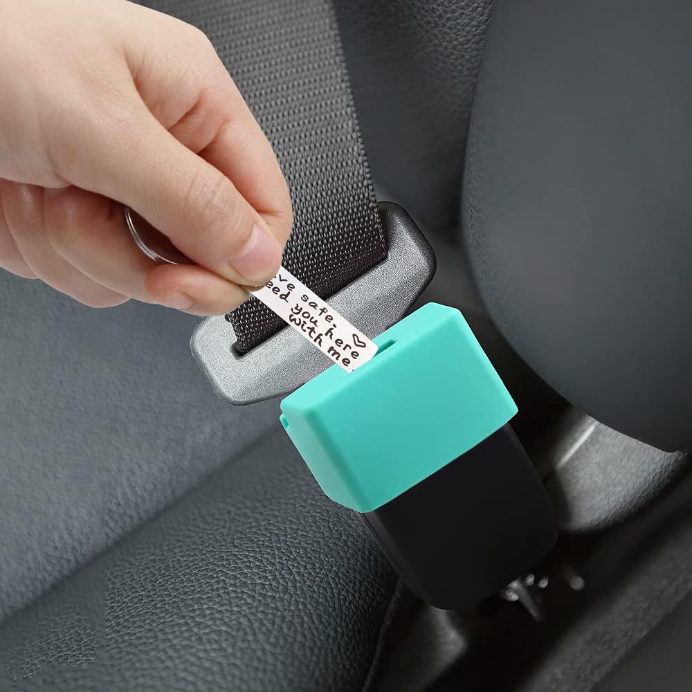 MORLIKE LIVING Morlike Silicone Seatbelt Secure Buckle Safety Cover Lock | Keep Children Safe in Car Seat and Prevent Kids from Accidentally Unbuckling | Buckle Guard Fits Almost Vehicles (Light Blue, 2 Pack)