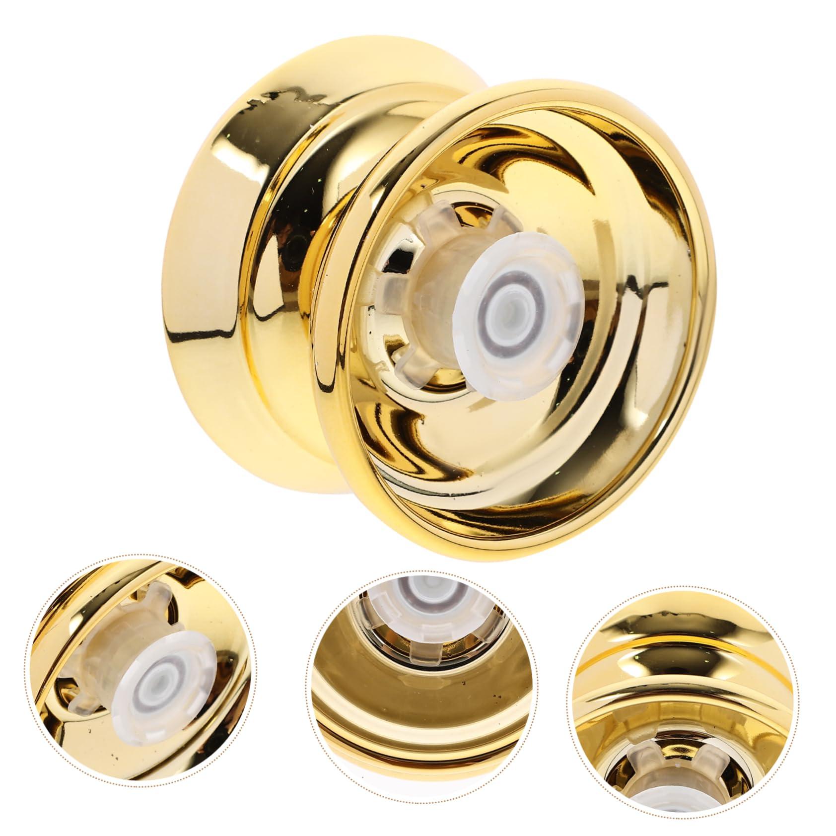 Vaguelly Vaguelly 1 Set Golden Yoyo for Beginner Funny Yo-yos Alloy Yoyo for 5-6 Toys