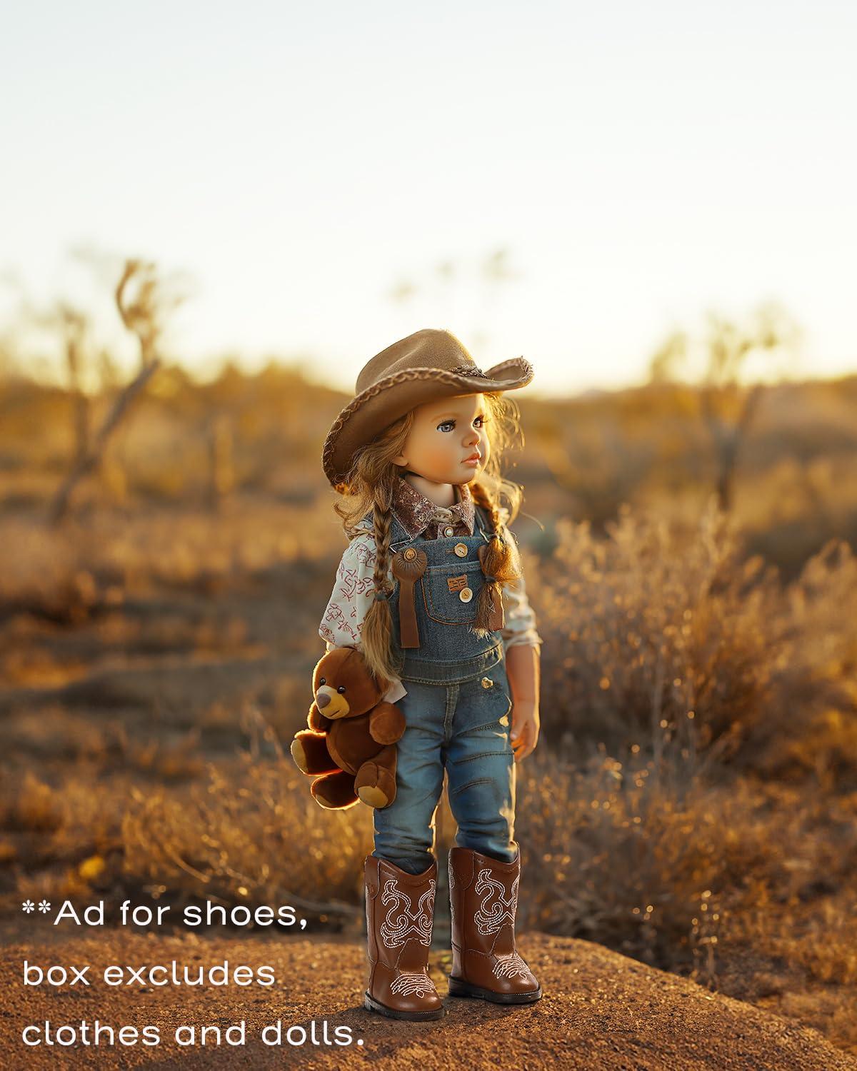 prollete Prollete 18 inch Doll Shoes for American Doll Shoes-7 Pairs with Gift Box, Doll Shoes for 18 in Doll Compatible with American Doll