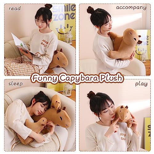 SQEQE SQEQE Capybara Plush Toy, Cute Capybara Stuffed Animals, Super Soft Capybara Plushie Pillow Unique Brown Plushies Doll Gifts for Girls Boys Kids Decor 12 inch