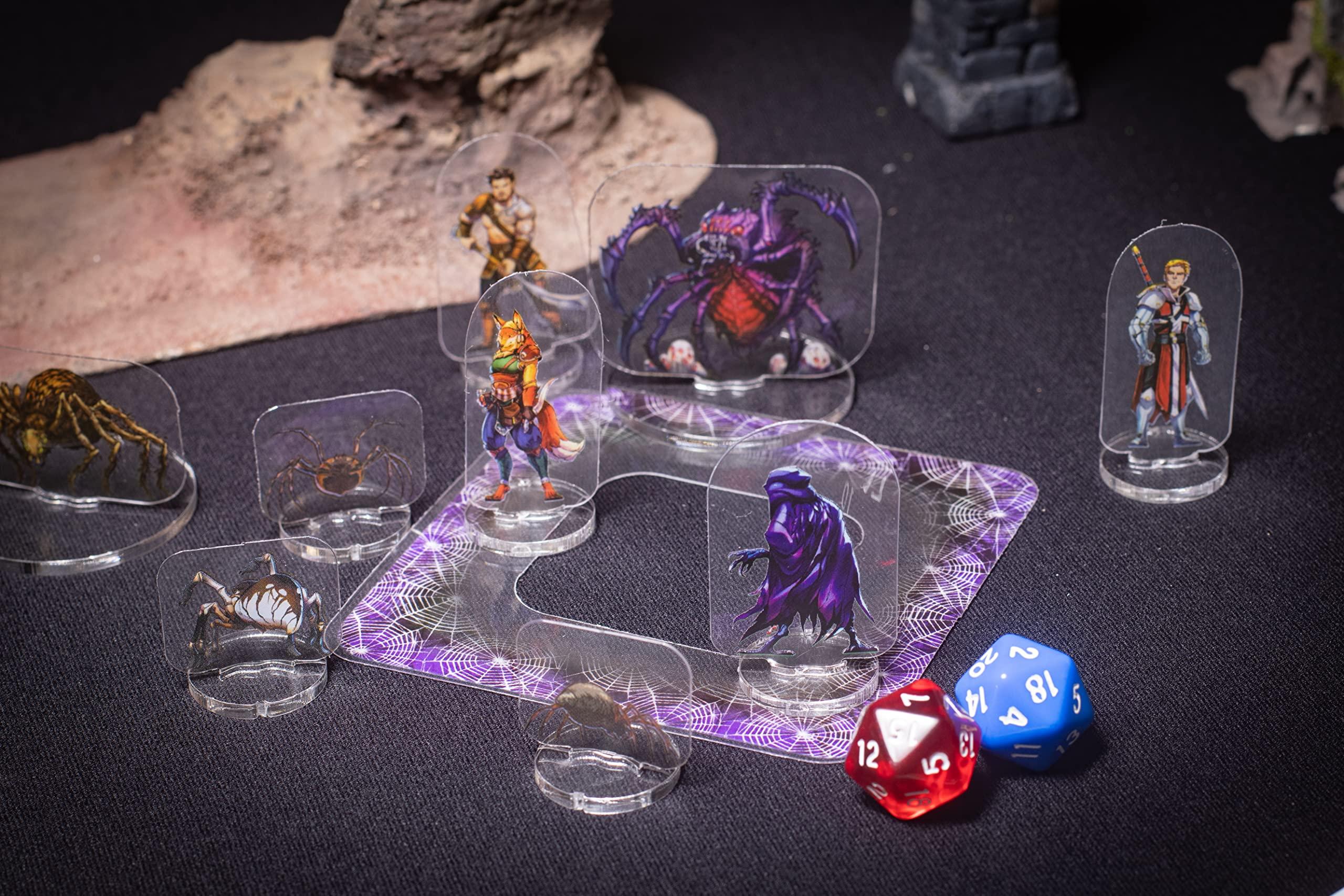 Arcknight Arcknight Spell Effects Templates for D&D 5E; 24pc Markers for AOE Spells with Reference; Condition, Buff, and Summon Tokens; for DND Pathfinder TTRPG
