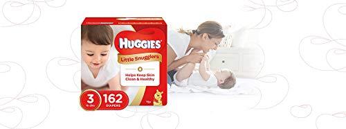 HUGGIES Huggies Little Snugglers Baby Diapers, Size 3, 162 Count, Unscented, Hypoallergenic, DryTouch Liner, Pocketed Waistband, Wetness Indicator, Double Grip Strips