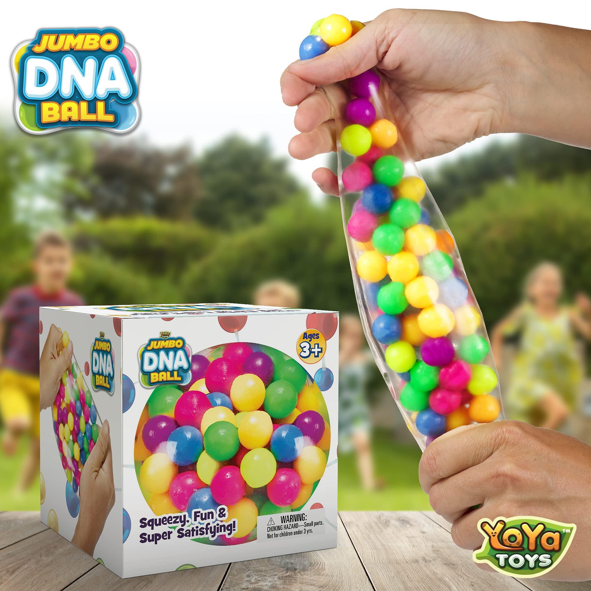 YoYa Toys YoYa Toys The Original Jumbo DNA Ball | Colorful Fidget Squeezing Stress Relief Ball for Adults & Kids | Our Unique Rubber Squishy Toys are Great for Stress, Anxiety, Bad Habits & More