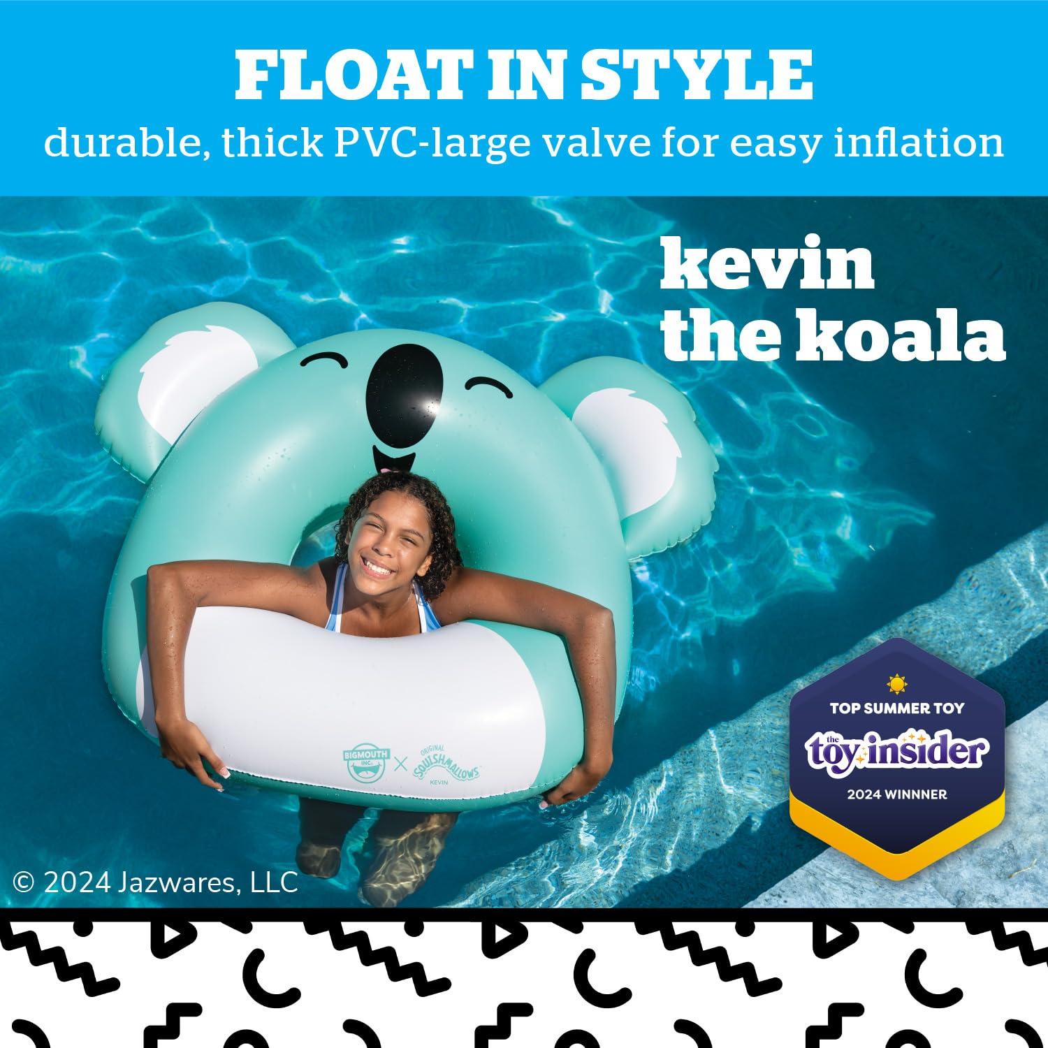 BigMouth BigMouth x Squishmallows Original Large Inflatable Pool Float, Swimming Tube for Adults and Kids, Pool Party Supplies & Water Toys - Kevin The Koala Squishmallow
