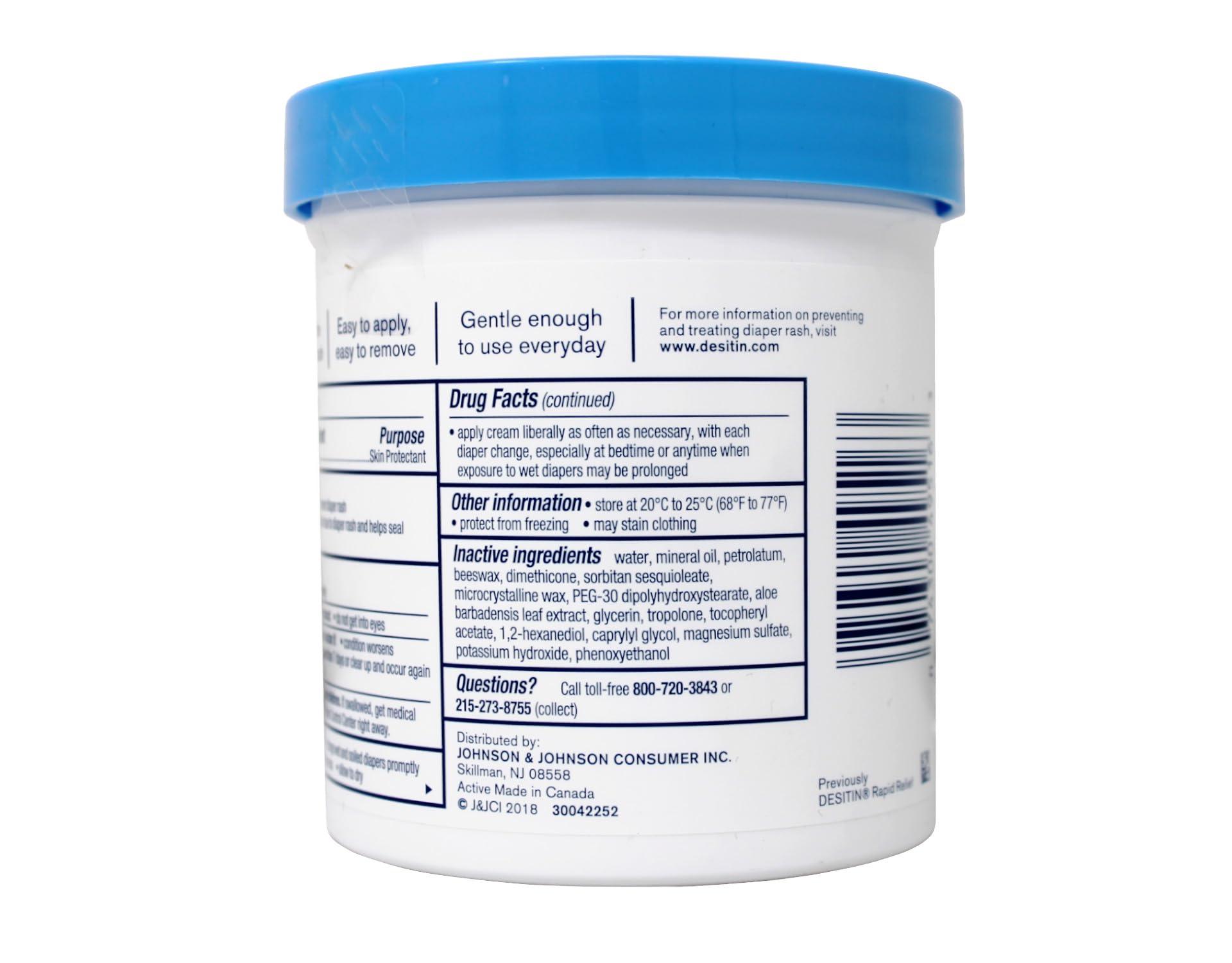 Desitin Desitin Daily Defense Baby Diaper Rash Cream with Zinc Oxide to Treat, Relieve & Prevent diaper rash, Hypoallergenic, Dye-, Phthalate- & Paraben-Free, 16 oz