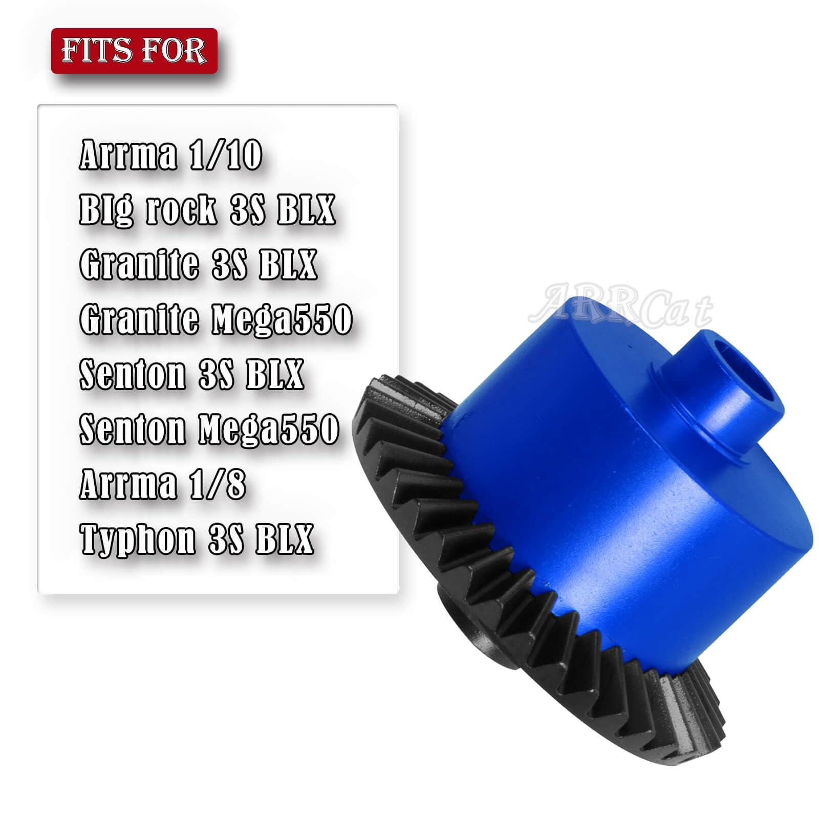 ARRCat Differential & 13T Main Gear Upgrades Part for Arrma 1/10 Granite 3S BLX Senton 3S BLX Big Rock 3S BLX,ARRCat Steel #45 Differential & 13T Main Gear Set,Navy Blue