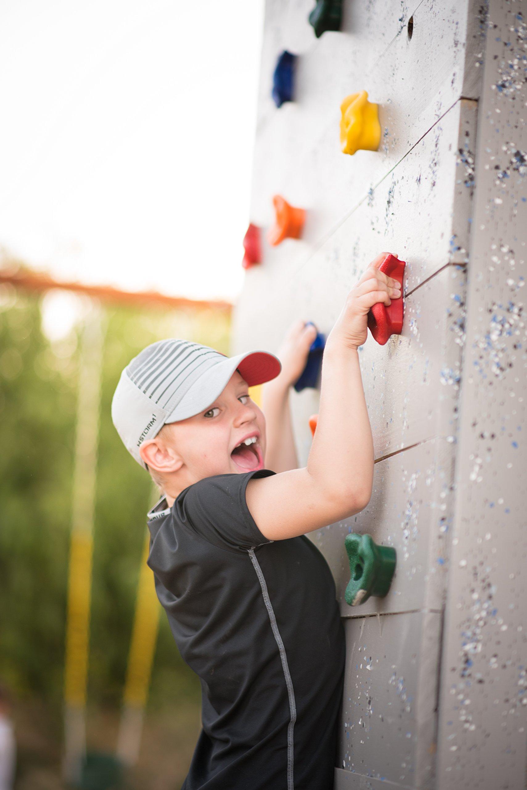 Squirrel Products Squirrel Products 20 Extra Large Deluxe Rock Climbing Holds with Mounting Hardware - DIY Rock Wall Comes with Mounting Hardware - Ages 3+