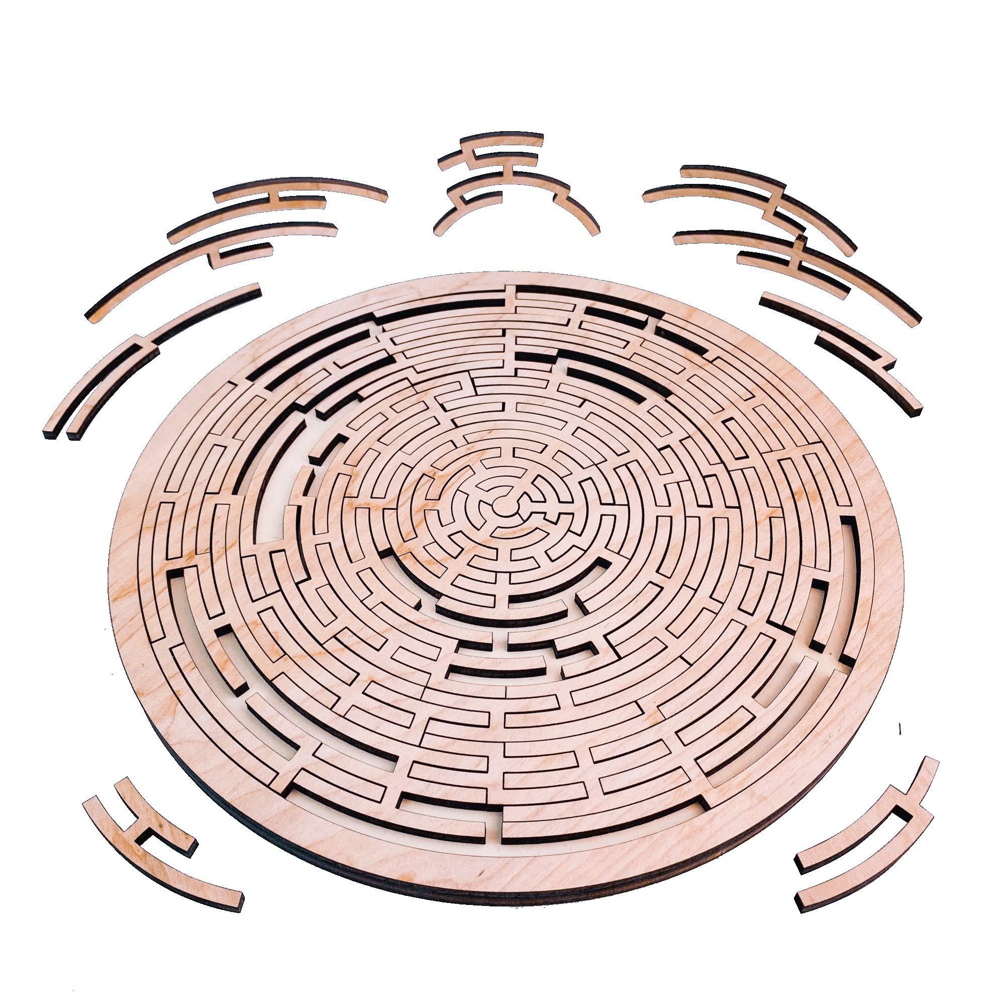 Torched Torched Mind-Bending Continuum Wooden Jigsaw Puzzle, Difficult Hard Tough Puzzles for Adults, 100 Pieces, 11.3” x 11.3”