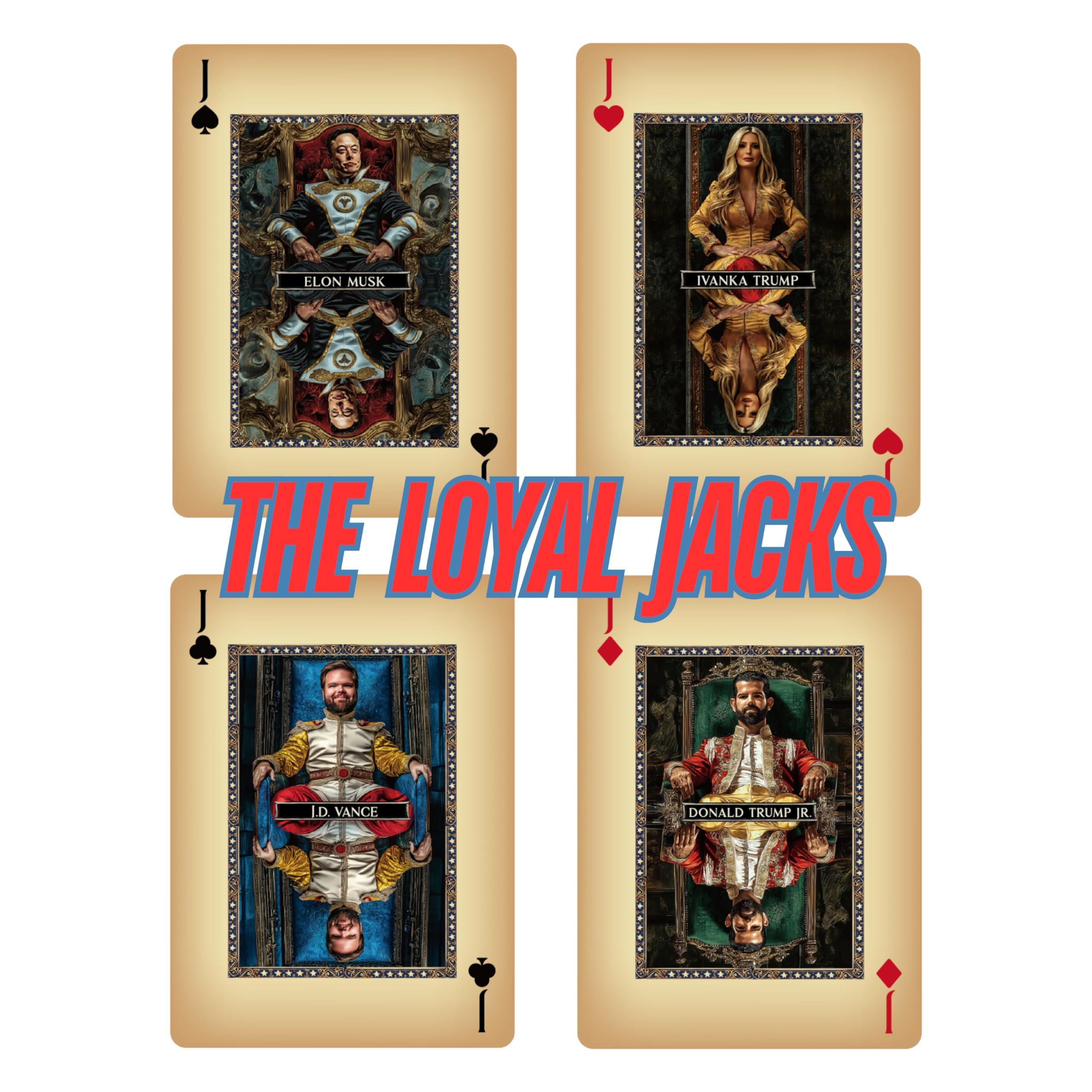 ASVP Shop ASVP Shop Trump Playing Cards - Family & Allies - Premium Collectors Deck Featuring Donald Trump, Melania, Ivanka, Elon Musk, J.D. Vance & The Jokers Biden & Kamala Harris - Perfect for Poker Nights