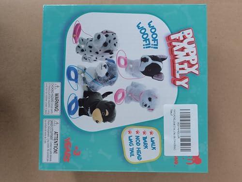 YH YUHUNG YH YUHUNG Walking and Barking Toy Dog with Remote Control Leash Puppy Electronic Pets Interactive Toys for Kids (White)