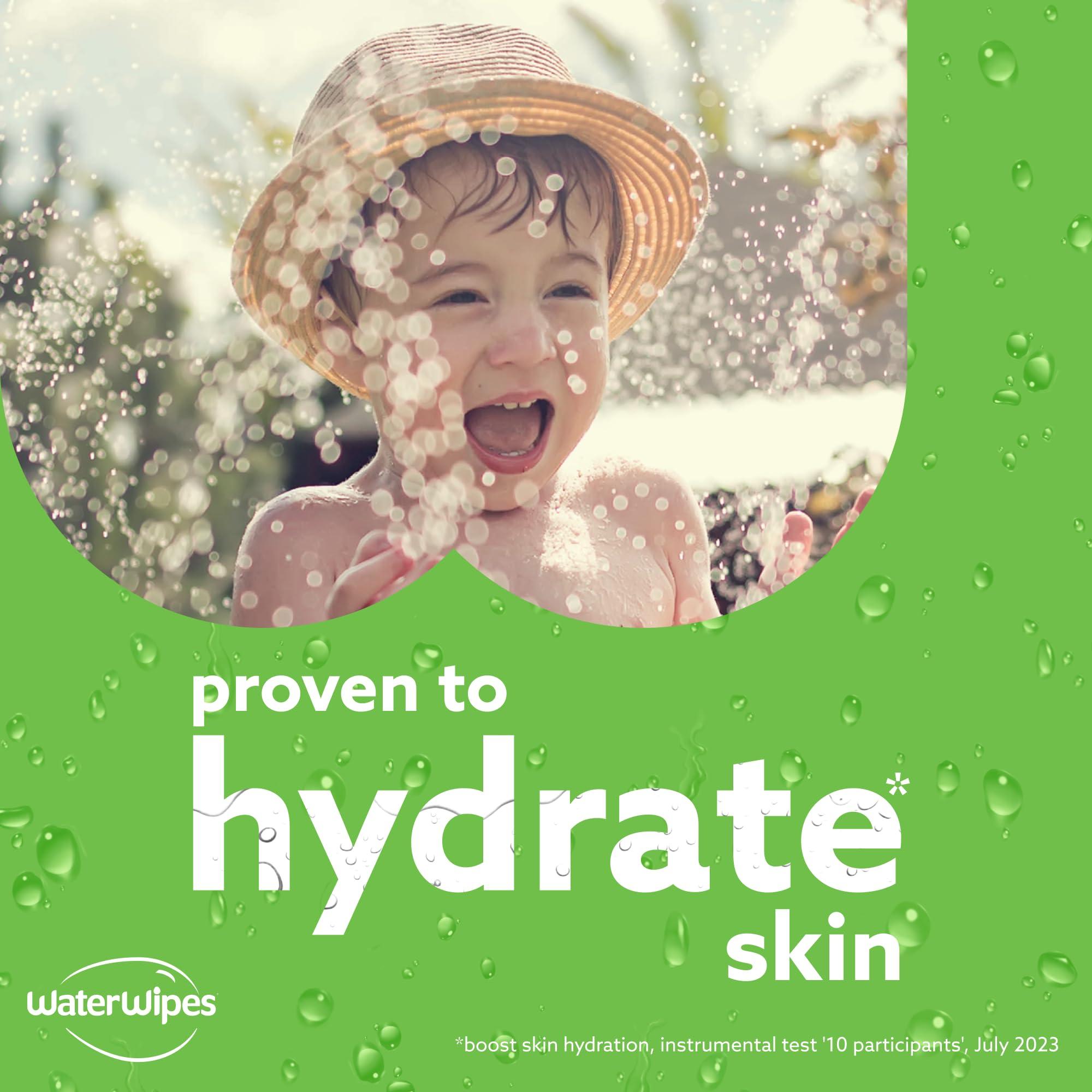 WaterWipes WaterWipes Hydrating Clean Baby Wipes, 99% Water-Based Formula with Aloe Vera to Hydrate & Clean Skin, Unscented & Hypoallergenic, 360 Count (6 Packs)