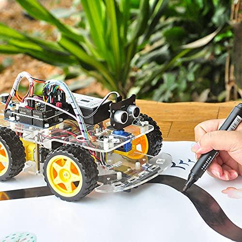 OSOYOO OSOYOO Robot Car Starter Kit for Arduino | STEM Remote Controlled App Educational Motorized Robotics for Building Programming Learning How to Code | IOT Mechanical DIY Coding for Kids Teens Adults