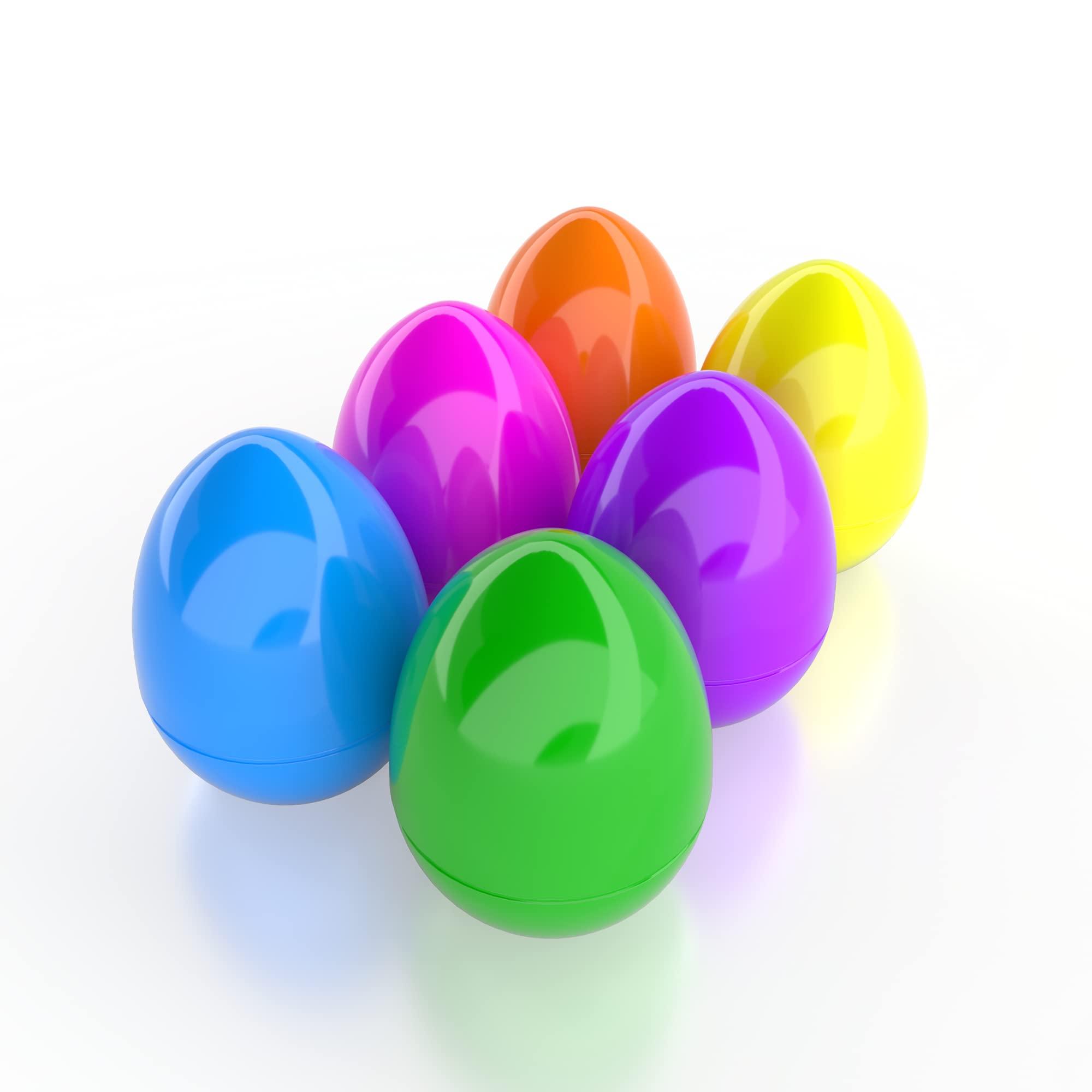 The Dreidel Company The Dreidel Company Jumbo Fillable Easter Eggs Colorful Bright Plastic Easter Eggs, Perfect for Easter Egg Hunt, Surprise Egg, Easter Hunt, Assorted Colors, 6" Giant Fillable Eggs (12-Pack)
