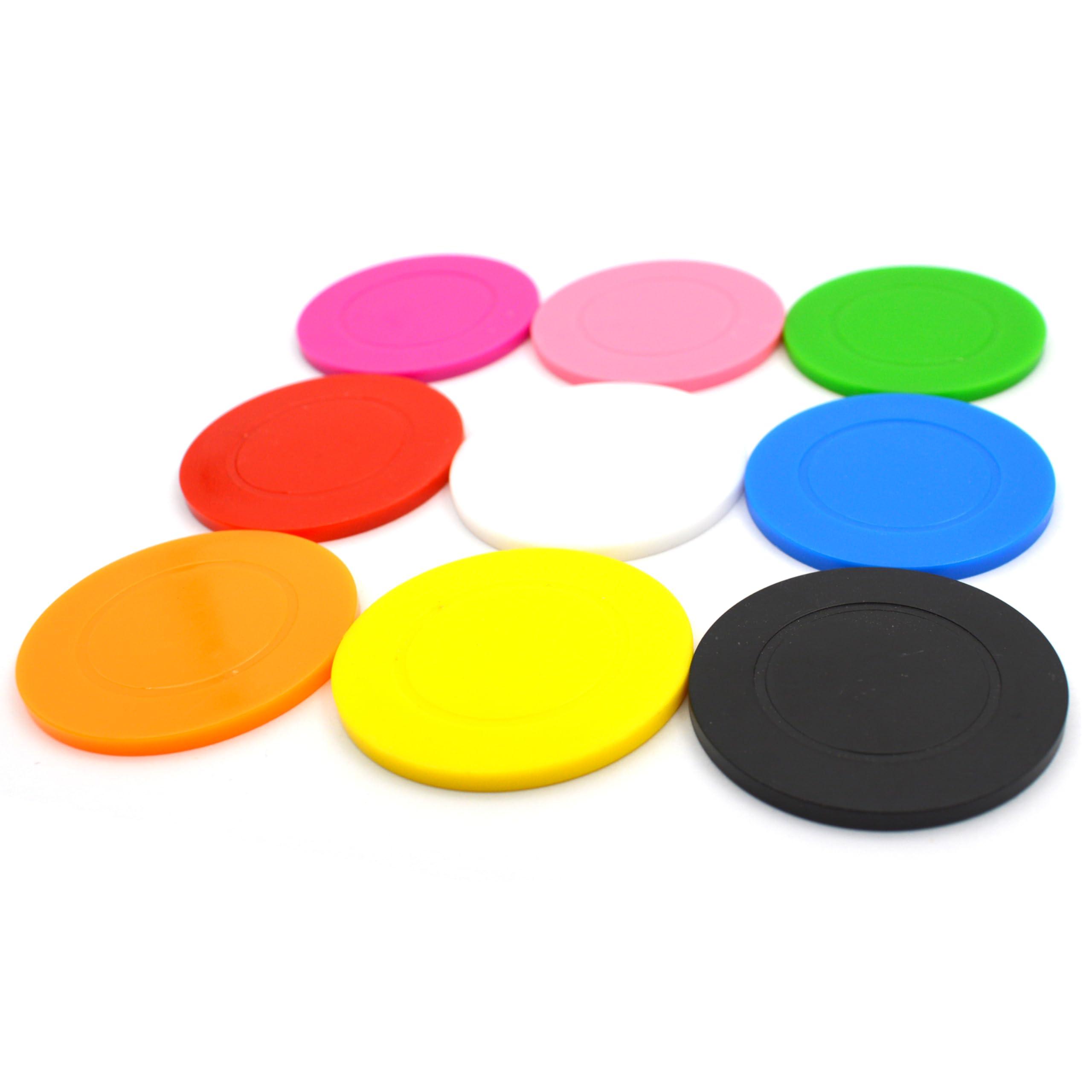 ZLYXIU ZLYXIU 100 Custom Plastic Poker Chips,Full Color Personalized Your Logo Image and Text,9 Colors,Good for Drink tokens,Party,Card Game (D)