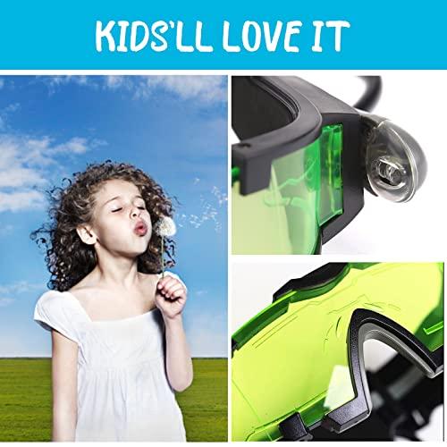 AGM Kids Night Vision Goggles, Adjustable Spy Gear Night Mission Goggles with Flip-Out Lights Green Lens image-8