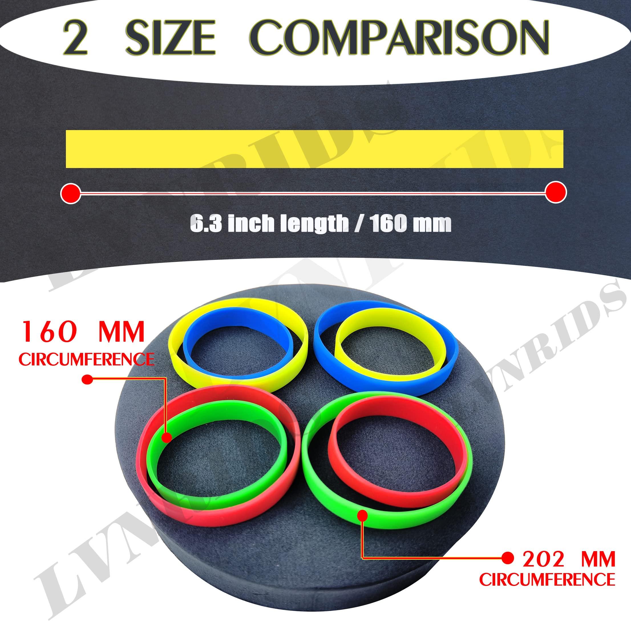 LVNRIDS LVNRIDS 100 PCS Silicone Bracelets Wristbands for kid, Sports Rubber Elastic Wristband Bracelet for Party Decorations Favors Set Pack White