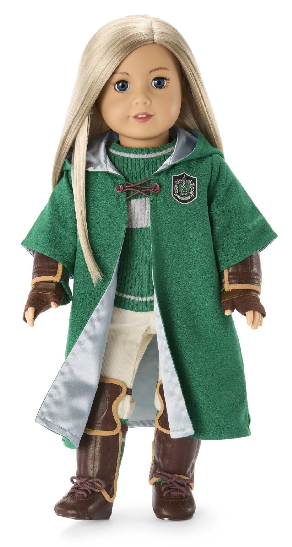 American Girl American Girl Harry Potter 18-inch Doll Slytherin Quidditch Uniform Outfit with Robe Featuring House Crest, For Ages 6+