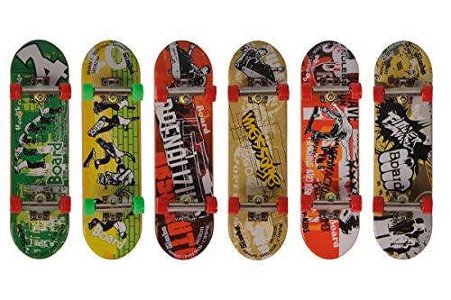 Simba Simba 103306083 Finger Skateboard, 6 Assorted Designs, Only One Item Delivered, 9 cm, Anti-Stress, Fingerboard, Finger Scooter, with Accessories, from 5 Years