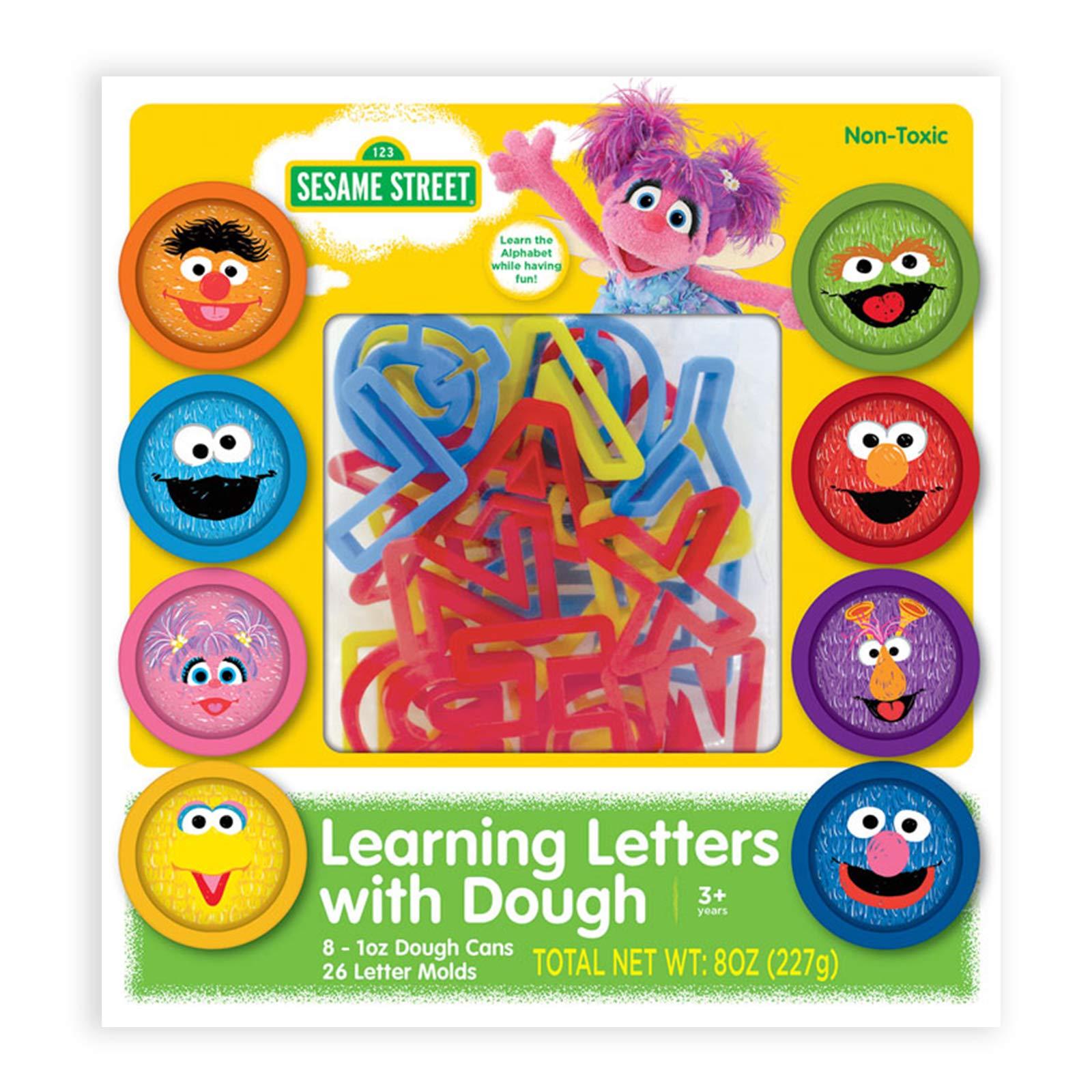 Leap Year Sesame Street Learning Letters with Dough | 8 1-oz Cans of Sesame Street Dough & 26 Letter Molds | Gift for Kids | Fun & Educational