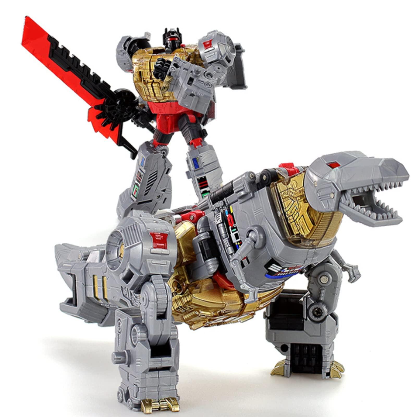 LQIPPOE Dinobot/Dinosaur Faction,Transformer Toys Grimlock, Tyrannosaurus,Animation Series Action Figure KO Version Robots of Dinosaur Models.