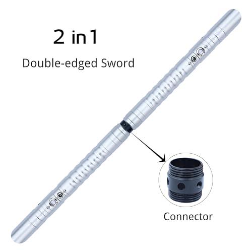 KYBERS KYBERS Basic Series Light Saber with 11 Colors Changeable Metal Hilt RGB Sabre Toy for Kids and Adults (Silver)