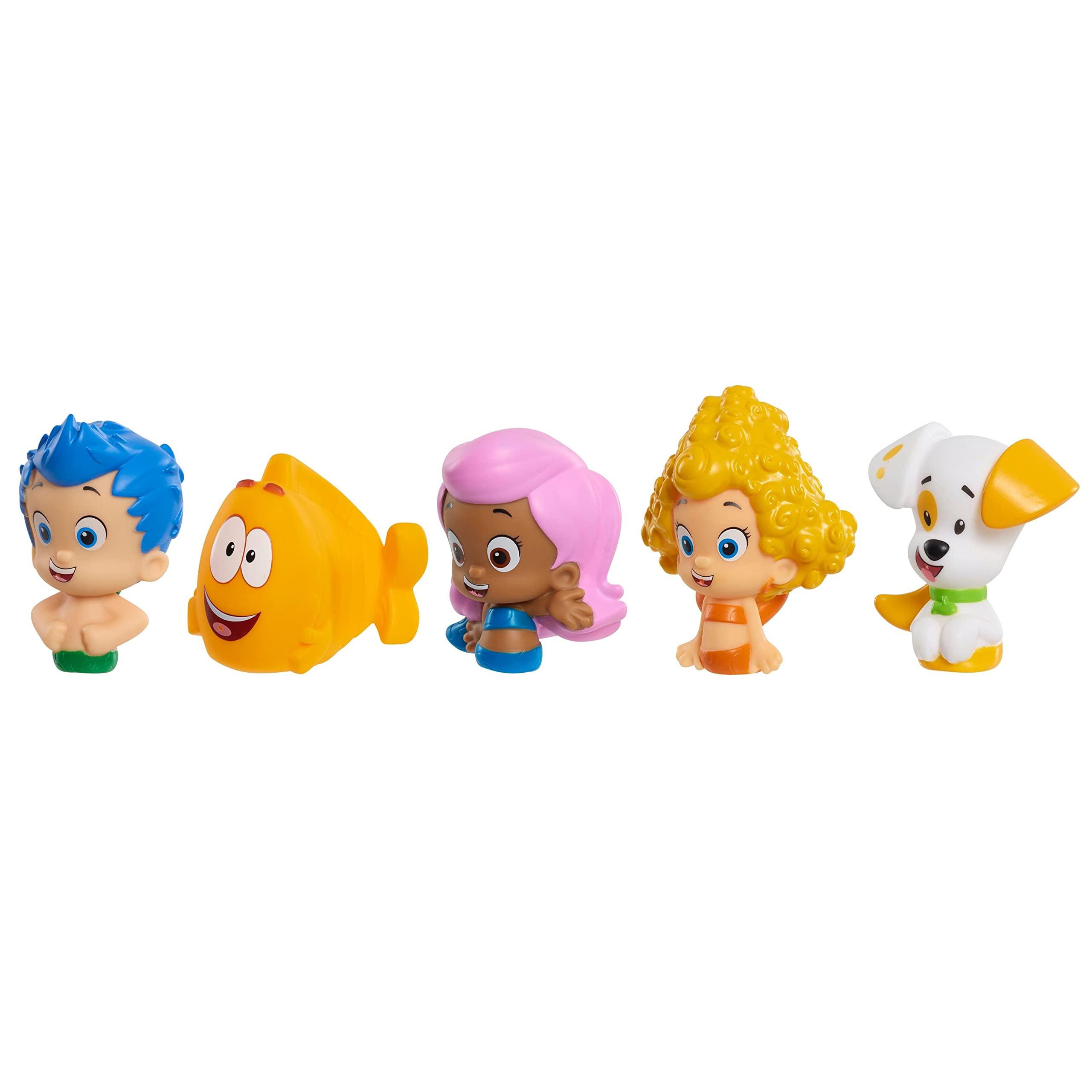 Just Play Bubble Guppies 5-Piece Bath Toy Play Set, Includes Gil, Molly, Deema, Mr. Grouper, and Bubble Puppy